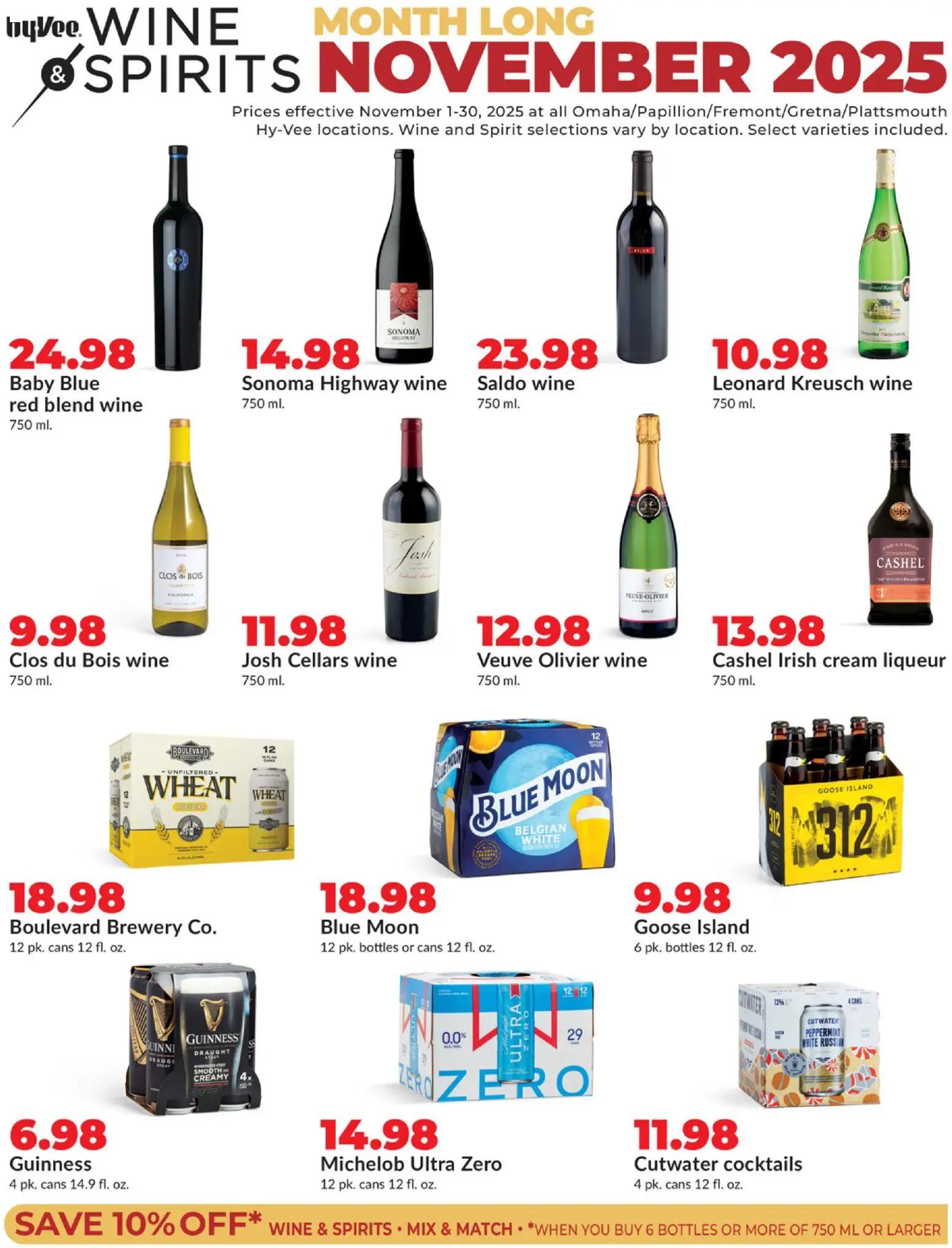 hyvee - HyVee Wine & Spirits Monthlong - 11/01 - 11/30 2025