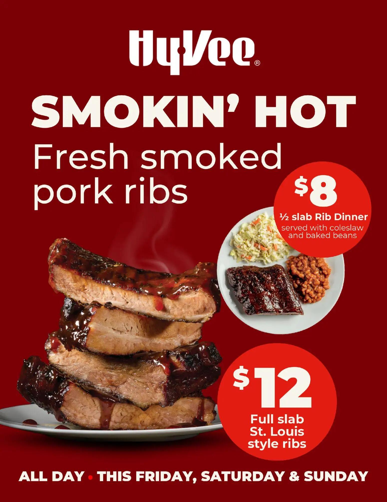 hyvee - HyVee Fresh Smoked Pork Ribs - 11/28 - 11/30 2025