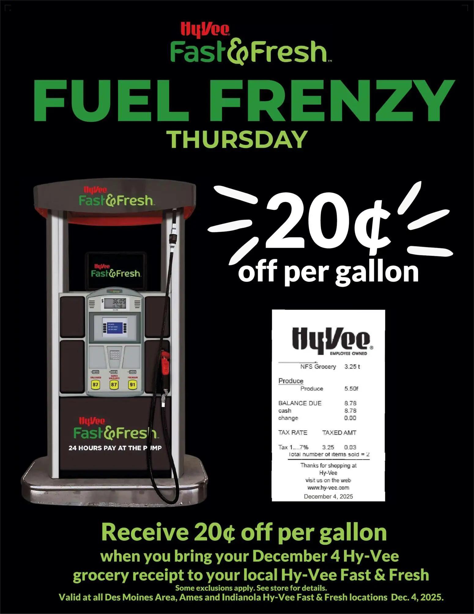 hyvee - HyVee Fuel Frenzy - 12/04 - 12/04 2025