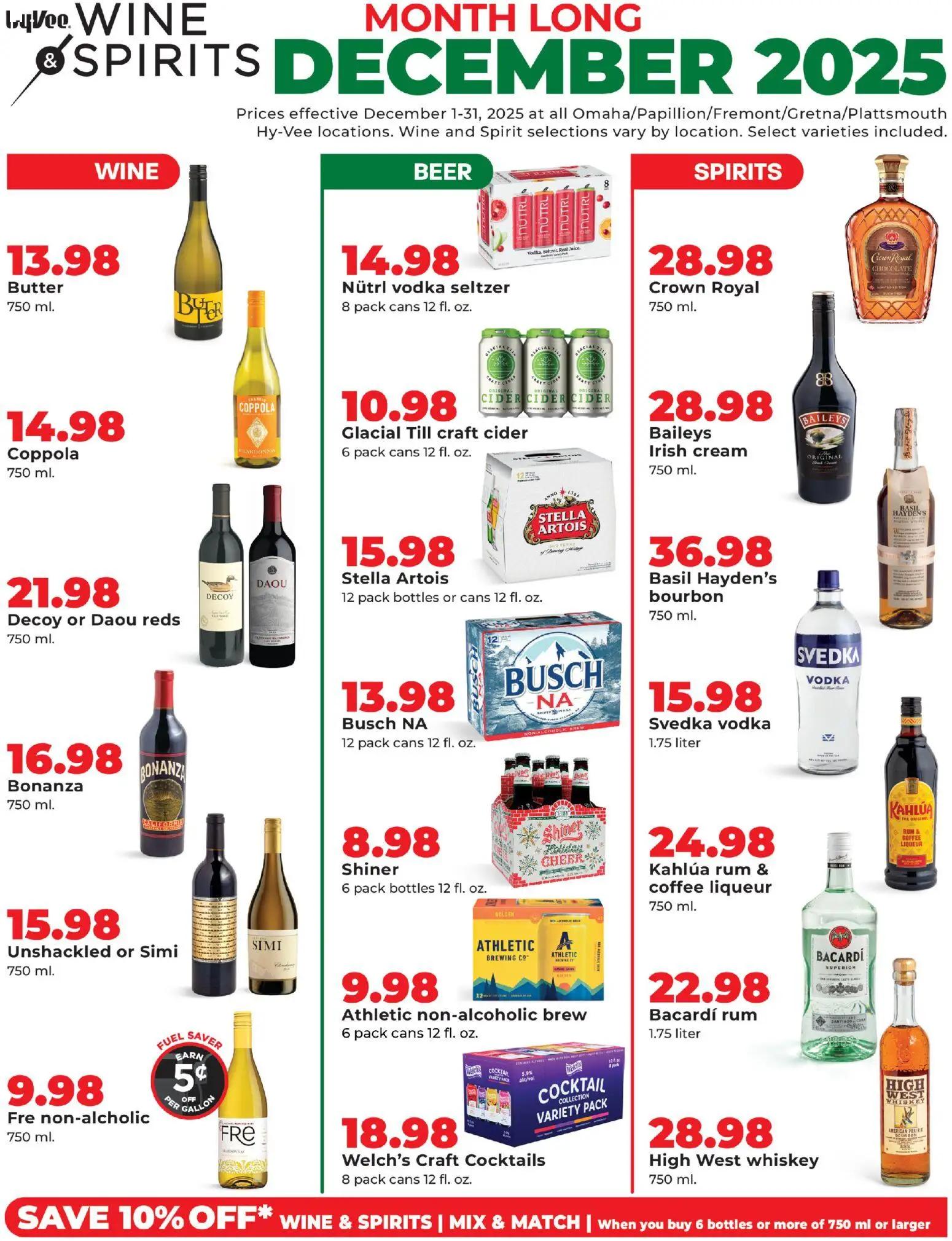 hyvee - HyVee Wine & Spirits Monthlong - 12/01 - 12/31 2025