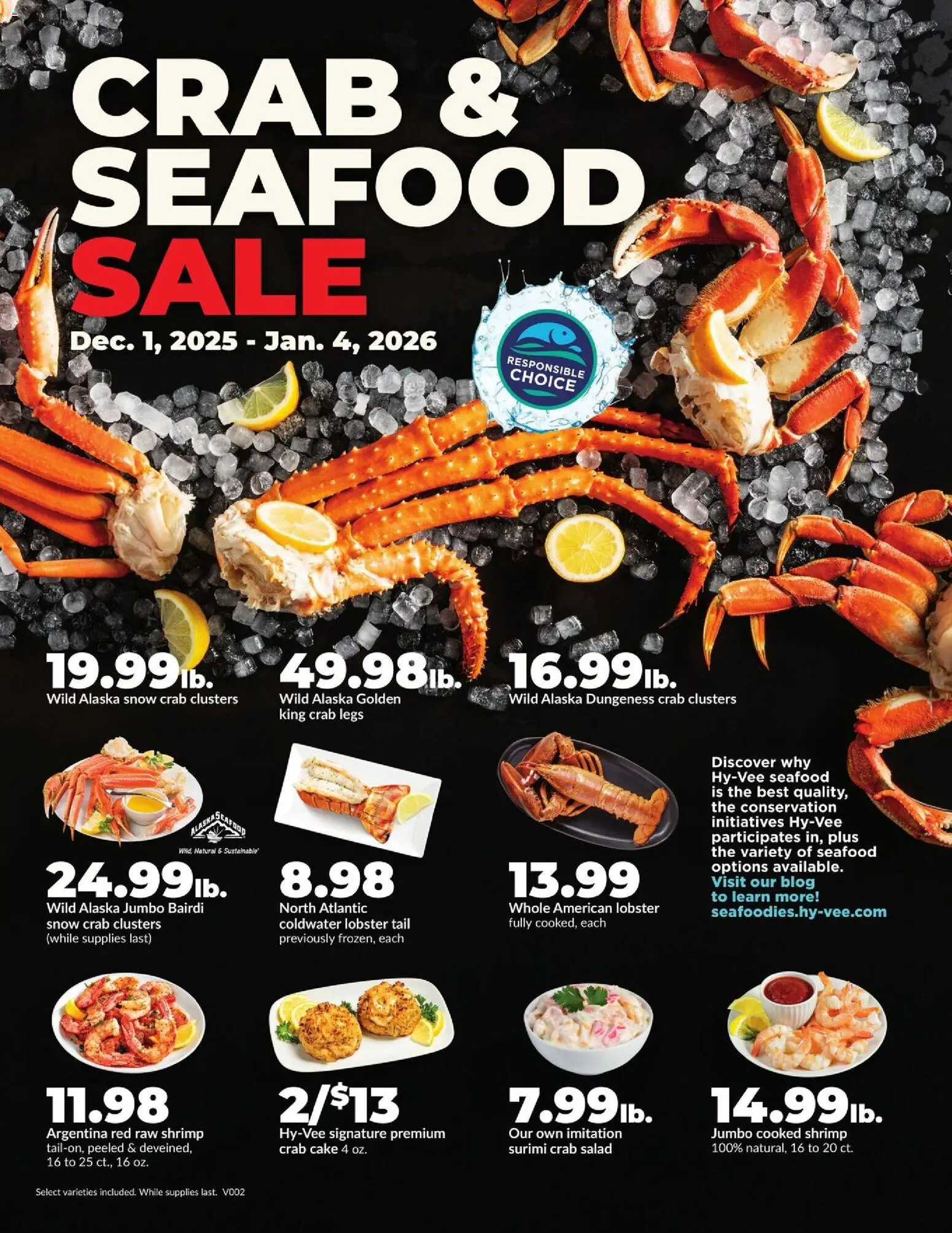 hyvee - HyVee Crab & Seafood Sale - 12/01/2025 - 01/05/2026 2025