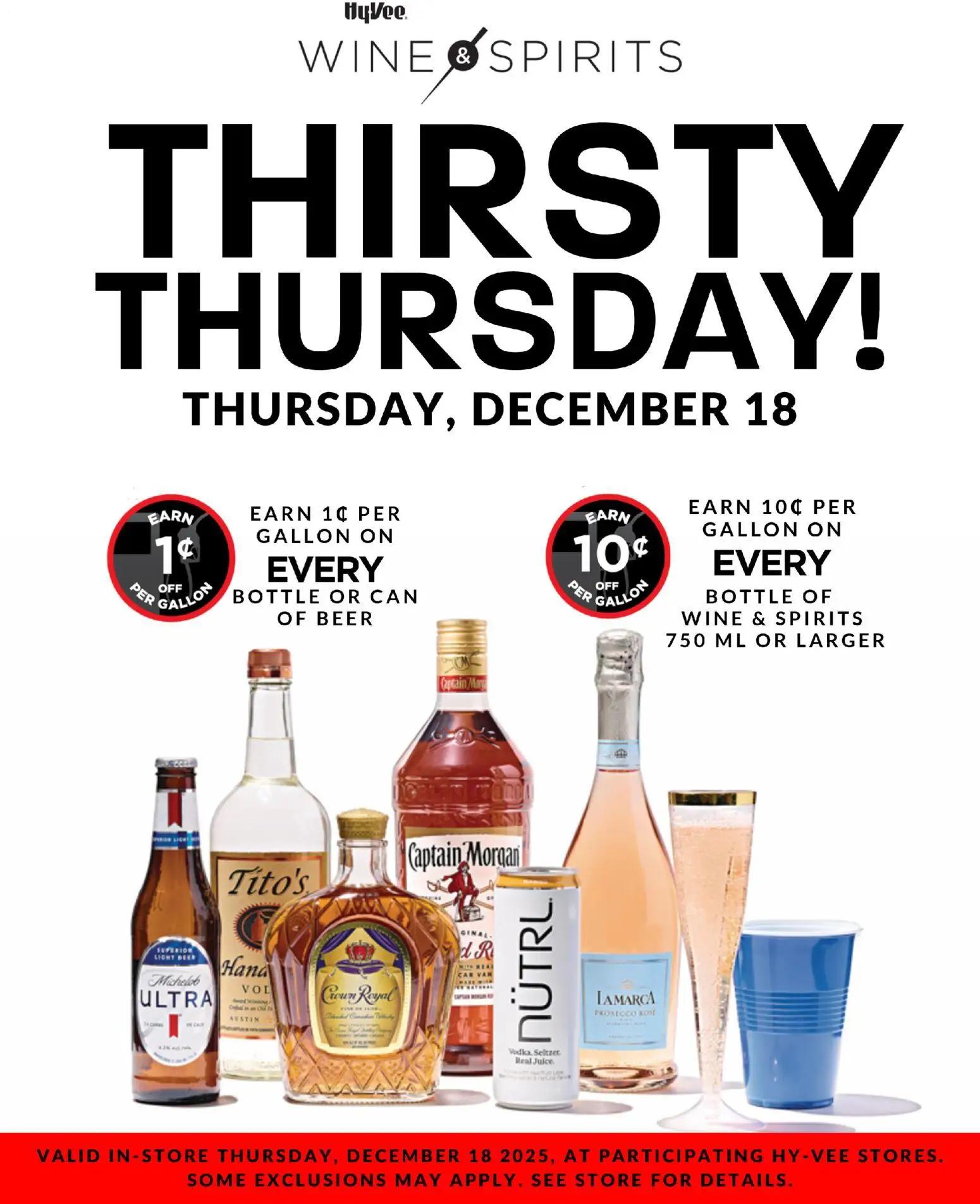 hyvee - HyVee Thirsty Thursday - 12/18/2025 - 12/15/2026 2025