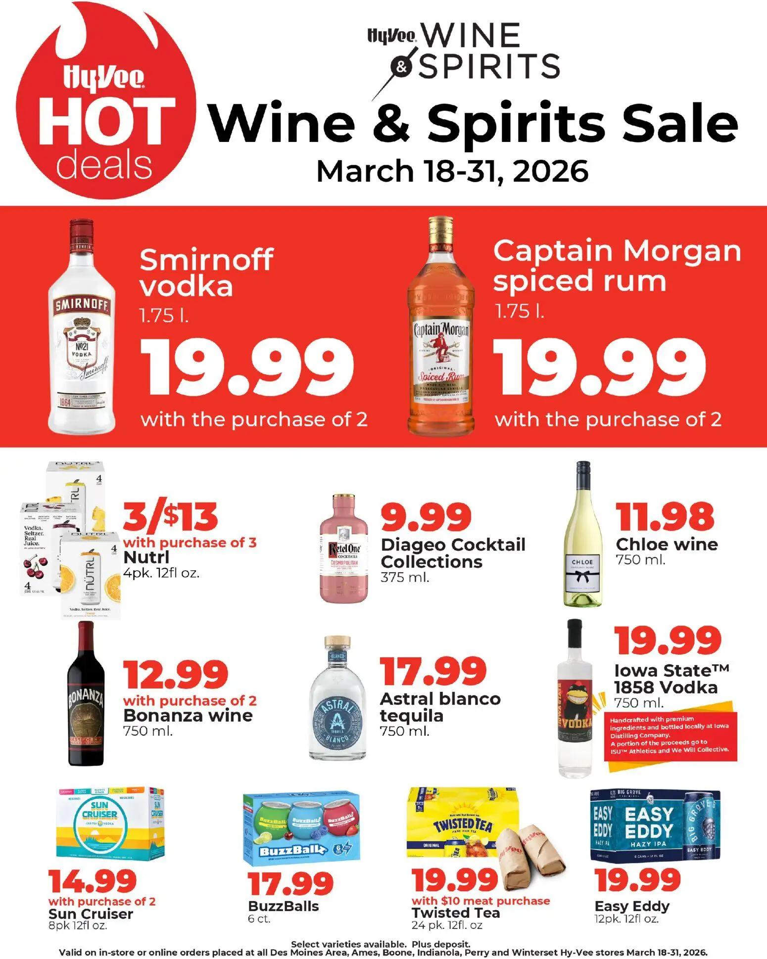 hyvee - HyVee Wine & Spirits Specials March - 03/18 - 03/31 2026 - page: 1