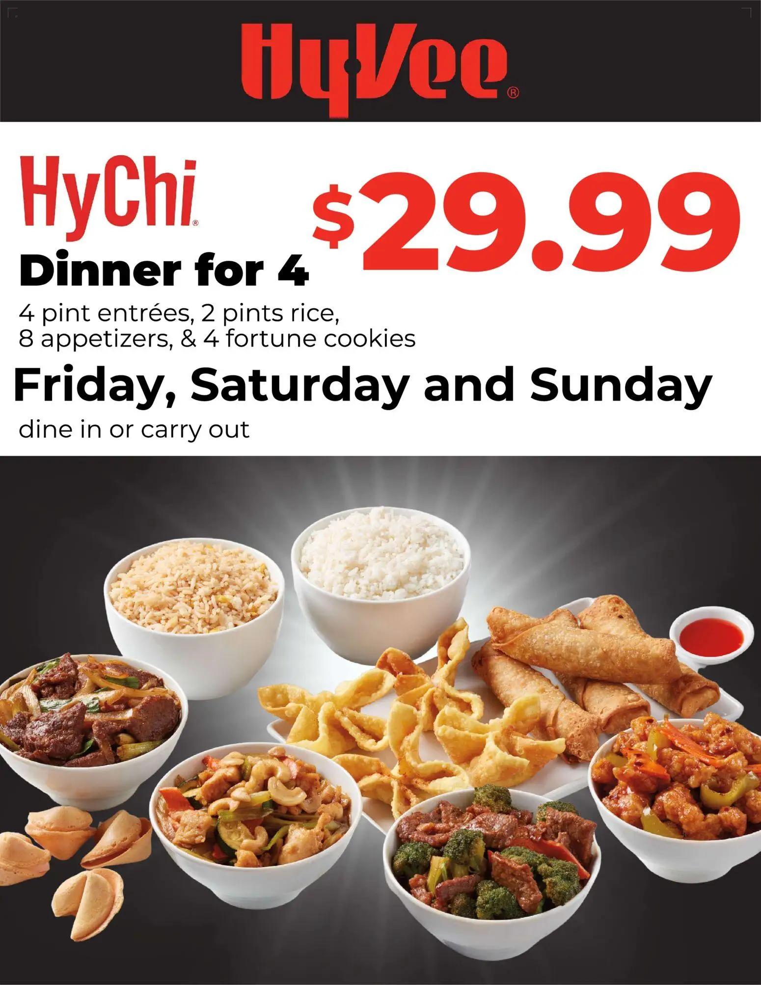 hyvee - HyVee HyChi Dinner for Four - Weekend Special - 03/13 - 06/28 2026