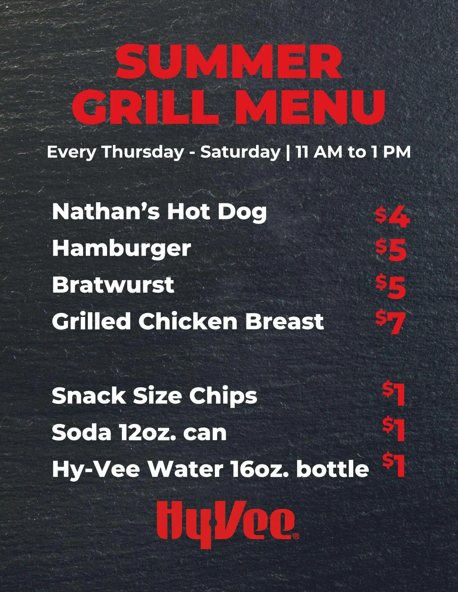hyvee - HyVee Summer Grill Out Menu - 04/16 - 05/09 2026 - page: 1