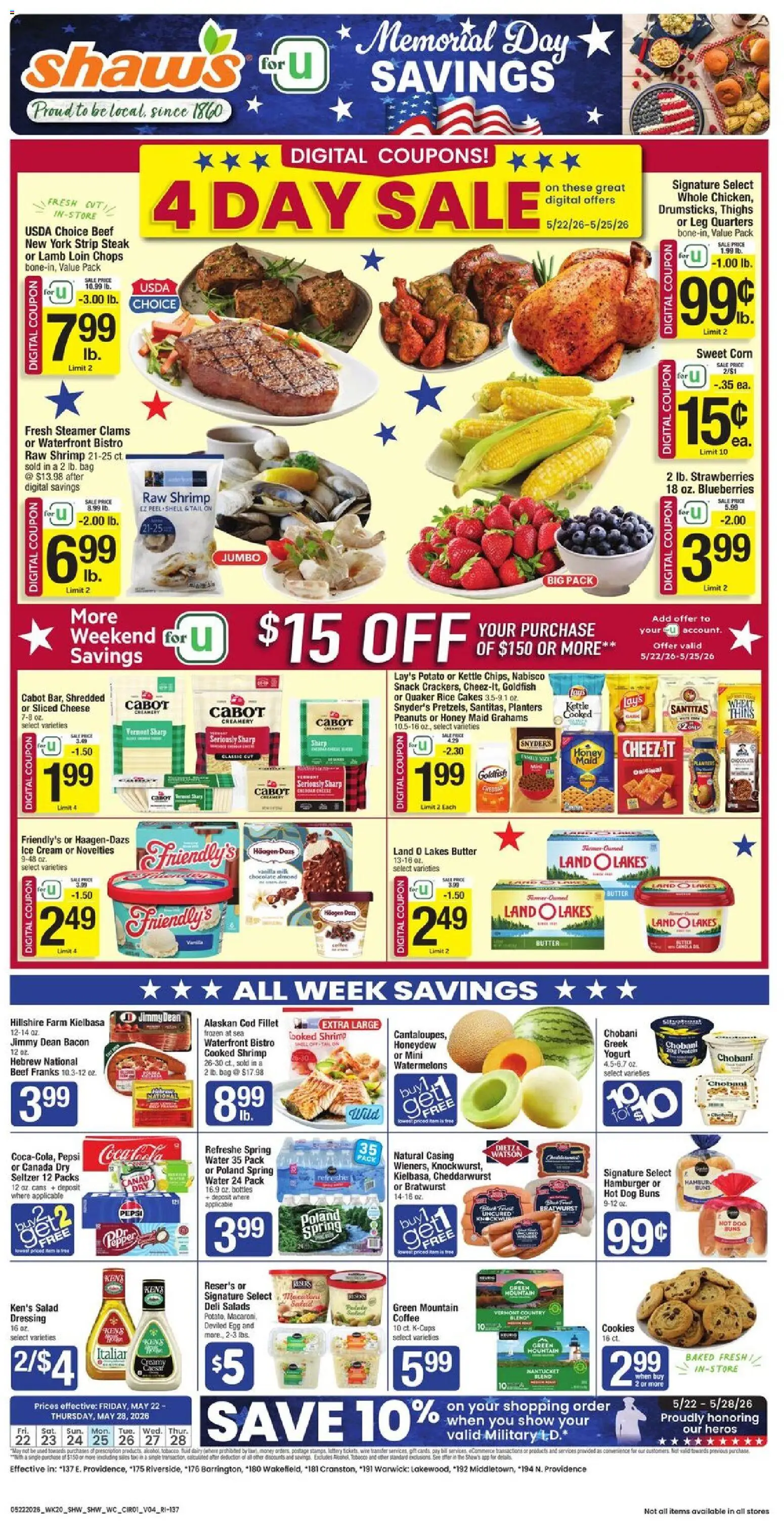 shaws - Shaw's Weekly Ad - RI - 05/22 - 05/28 2026