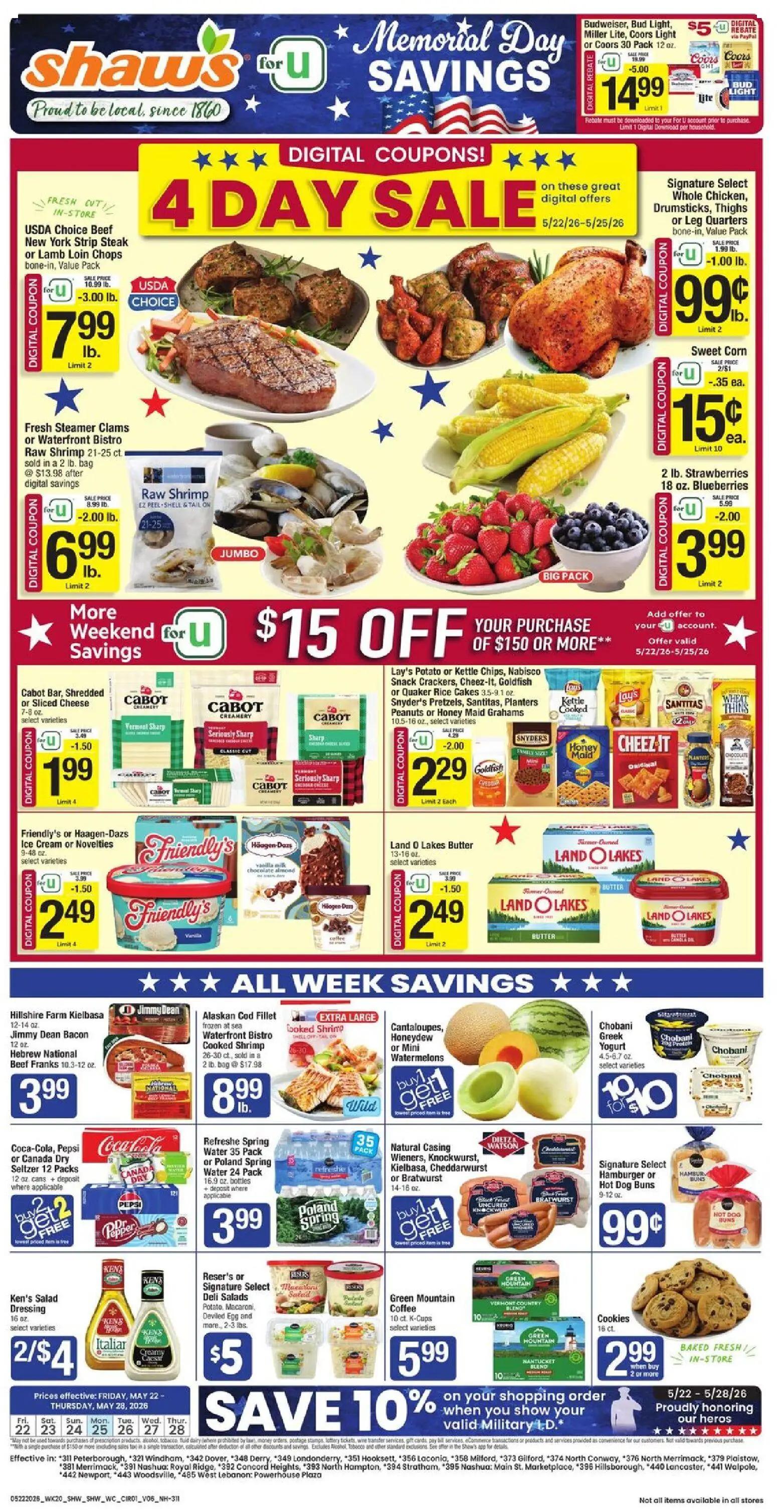 shaws - Shaw's Weekly Ad - NH - 05/22 - 05/28 2026 - page: 1