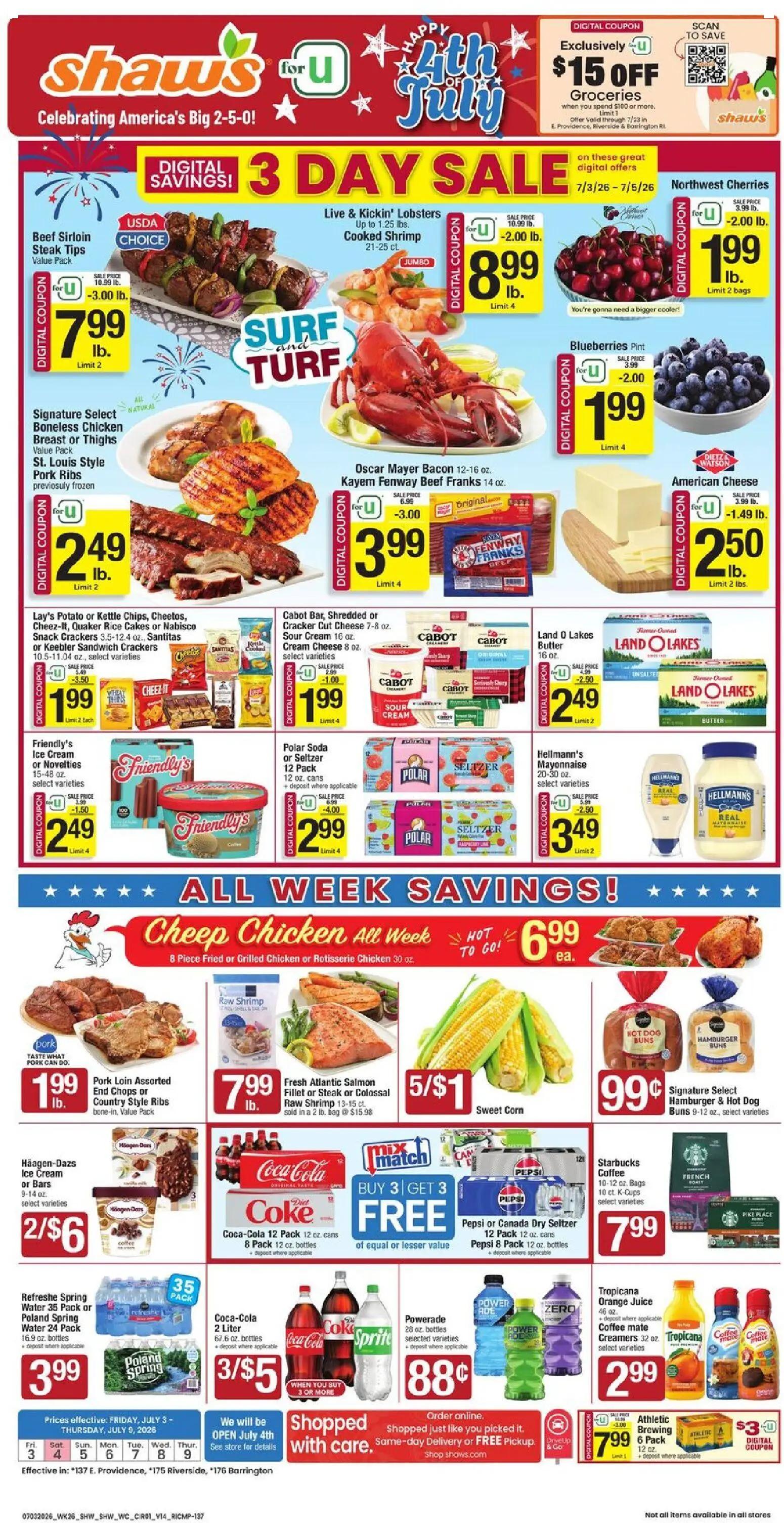 shaws - Shaw's Weekly Ad - RI - 07/03 - 07/09 2026