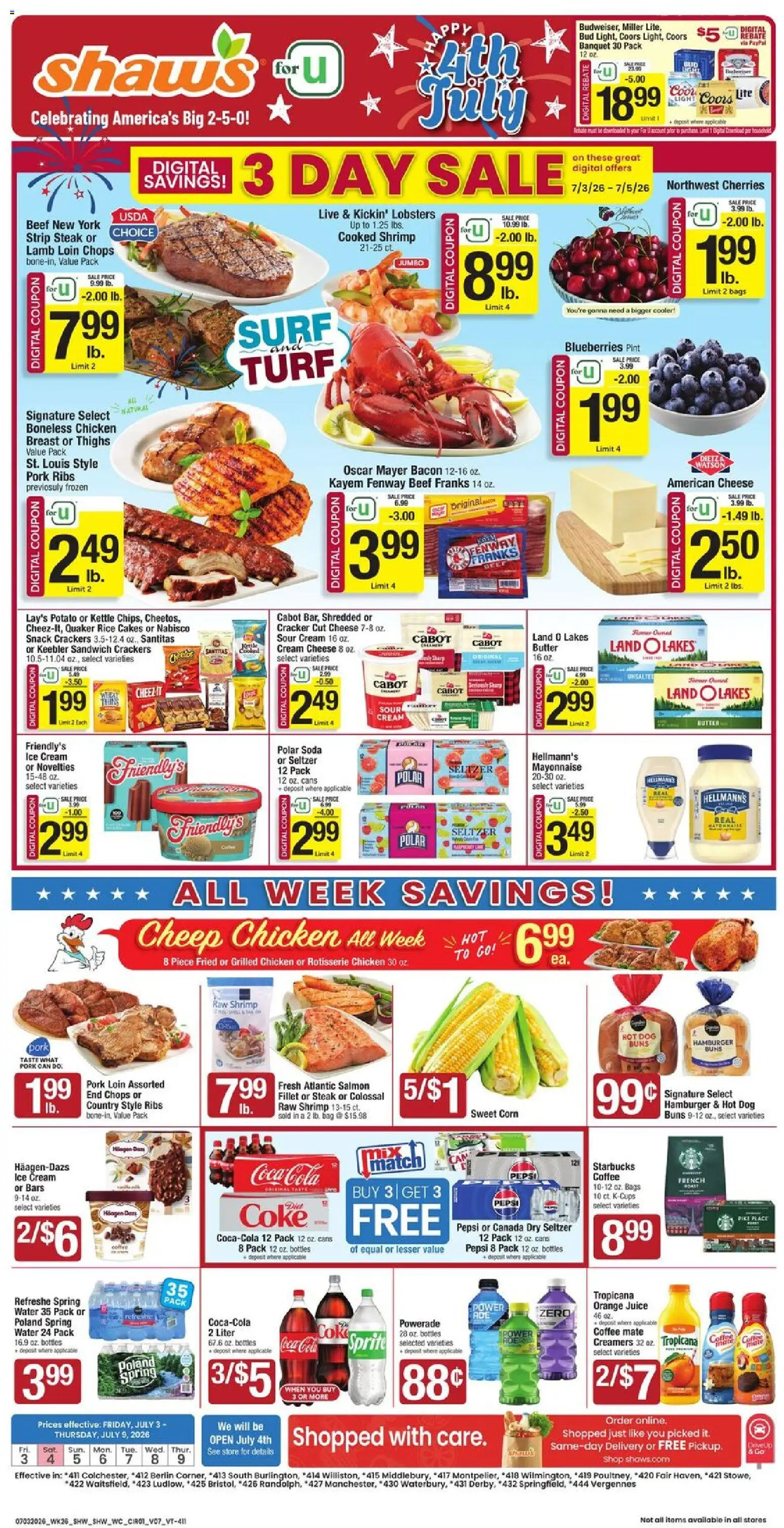 shaws - Shaw's Weekly Ad - VT - 07/03 - 07/09 2026