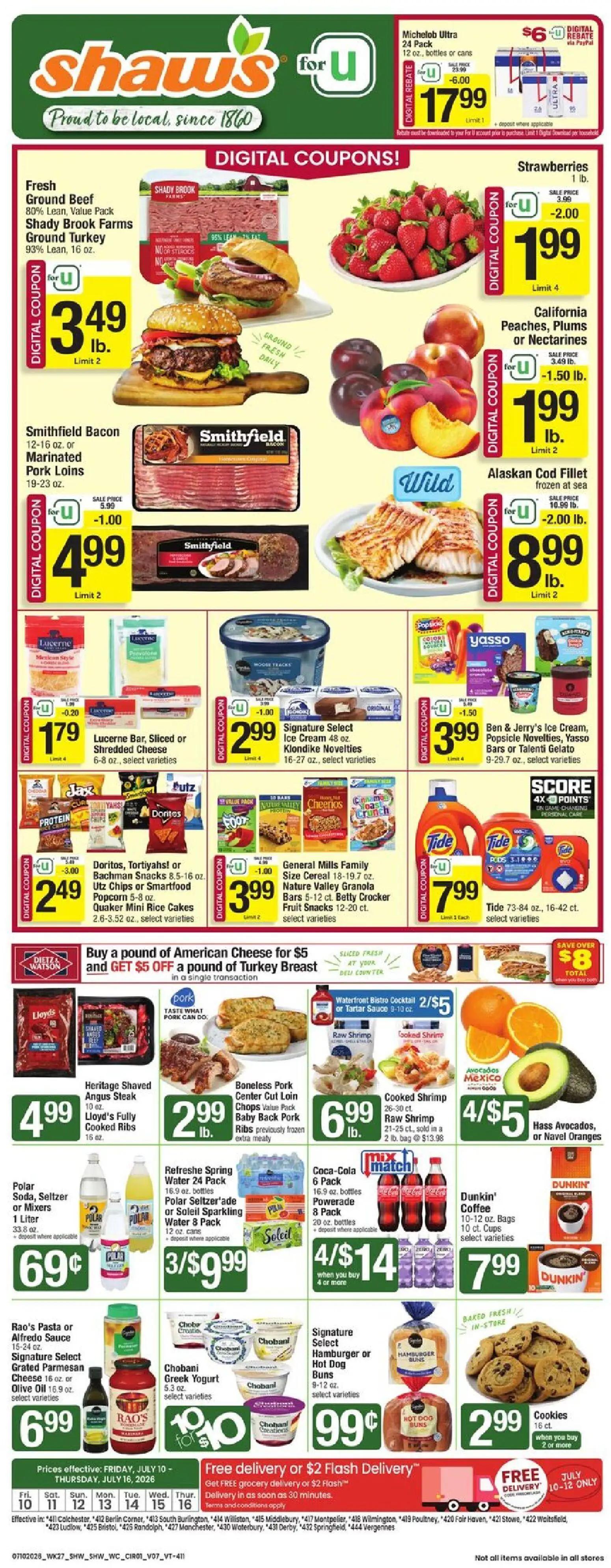 shaws - Shaw's Weekly Ad - VT - 07/10 - 07/16 2026