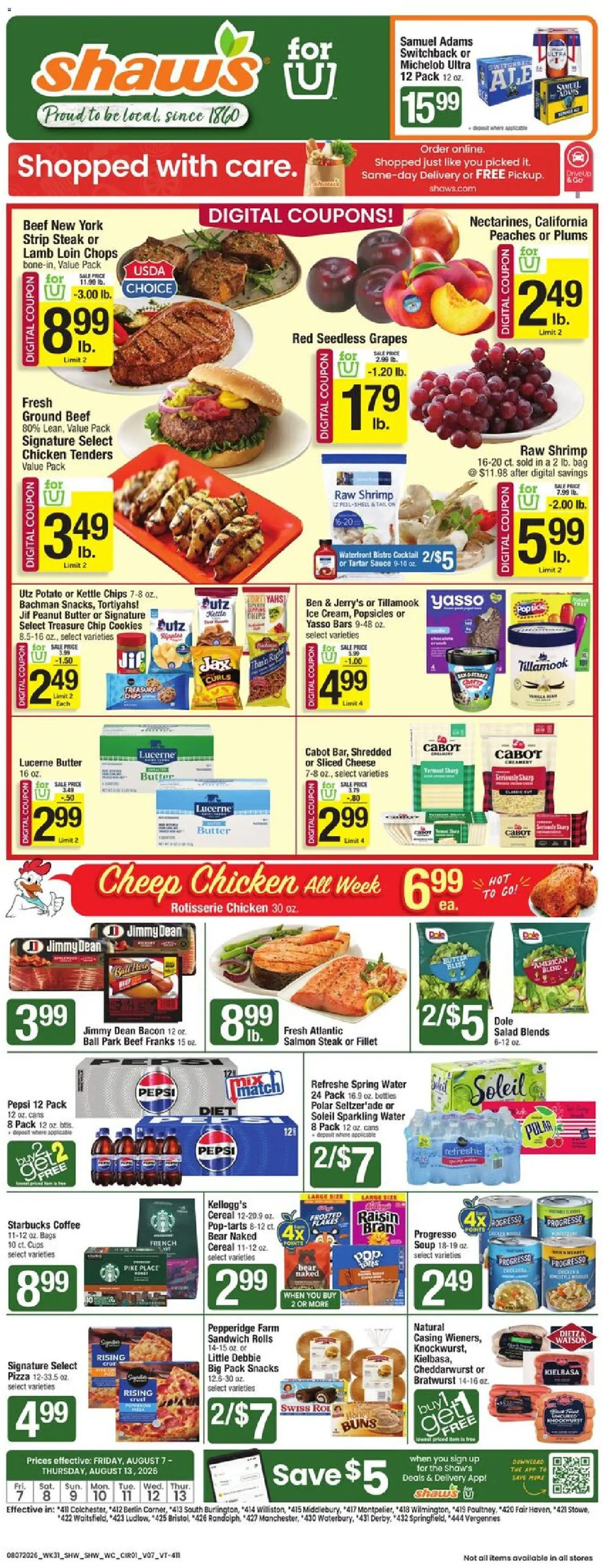 shaws - Shaw's Weekly Ad - VT - 08/07 - 08/13 2026