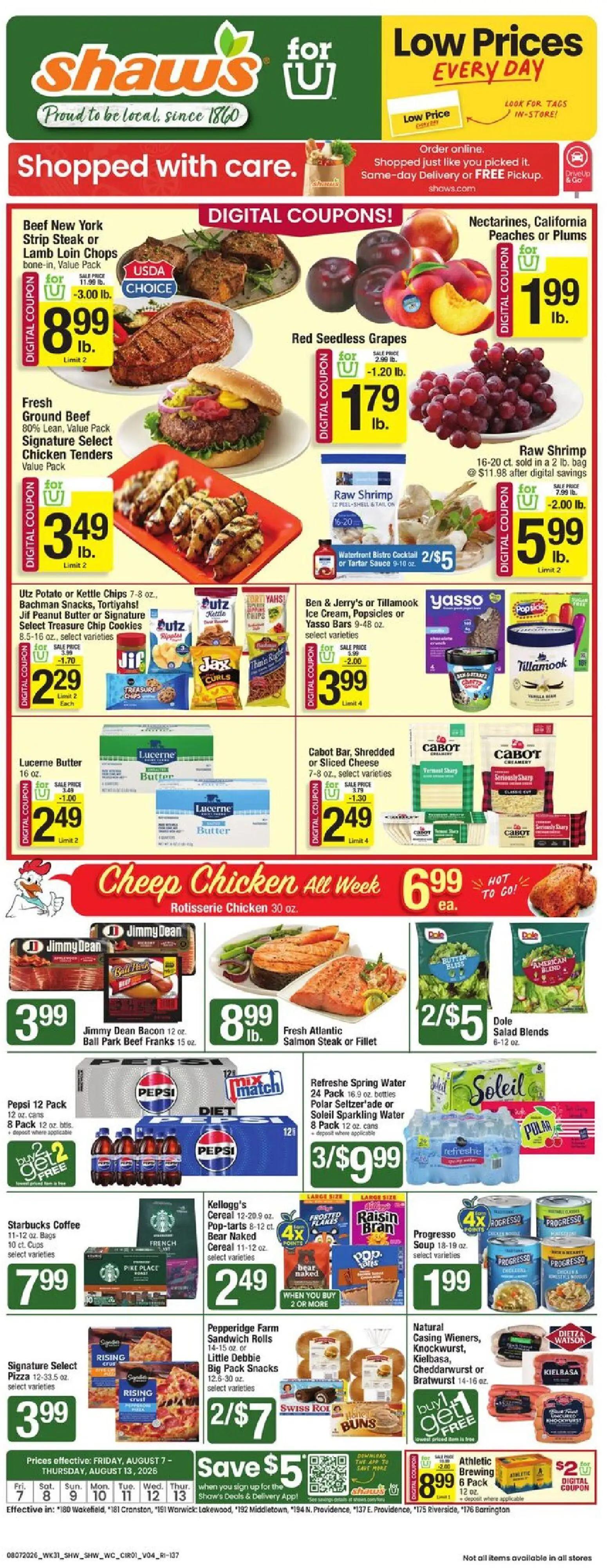 shaws - Shaw's - Weekly Ad - RI - 08/07 - 08/13 2026