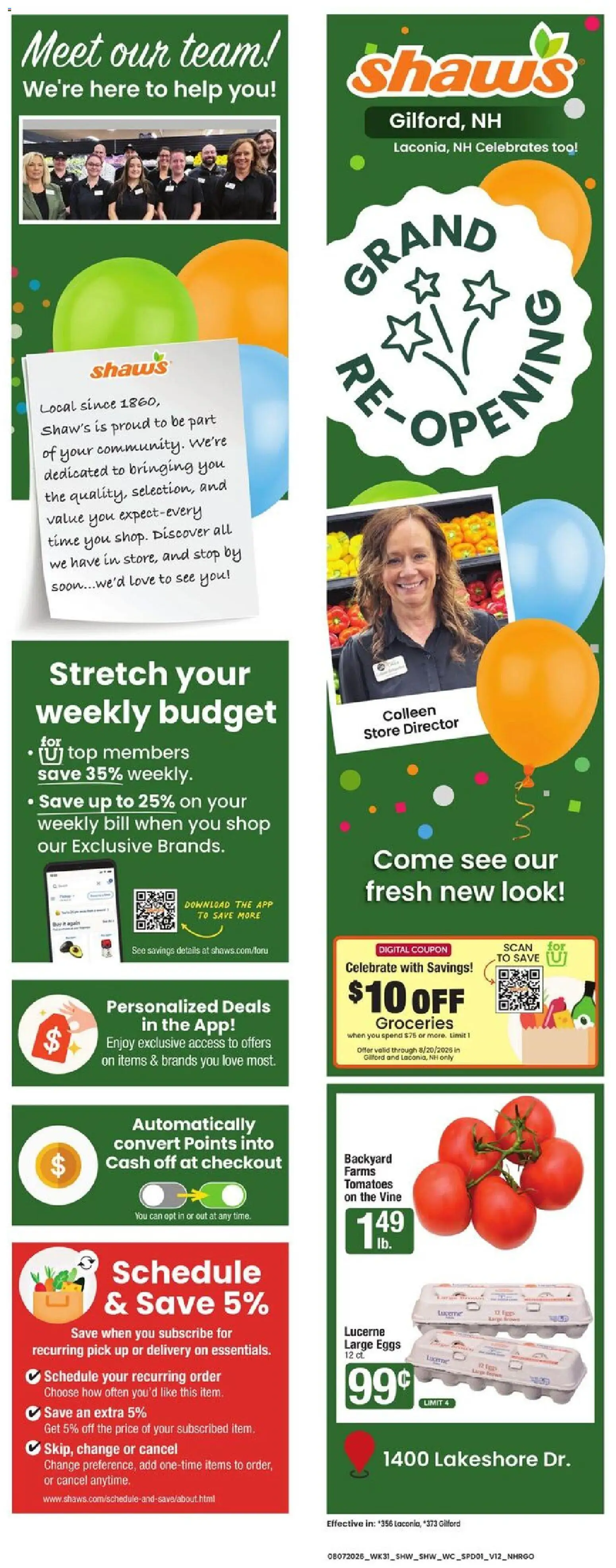shaws - Shaw's - Weekly Ad - NH - 08/07 - 08/13 2026