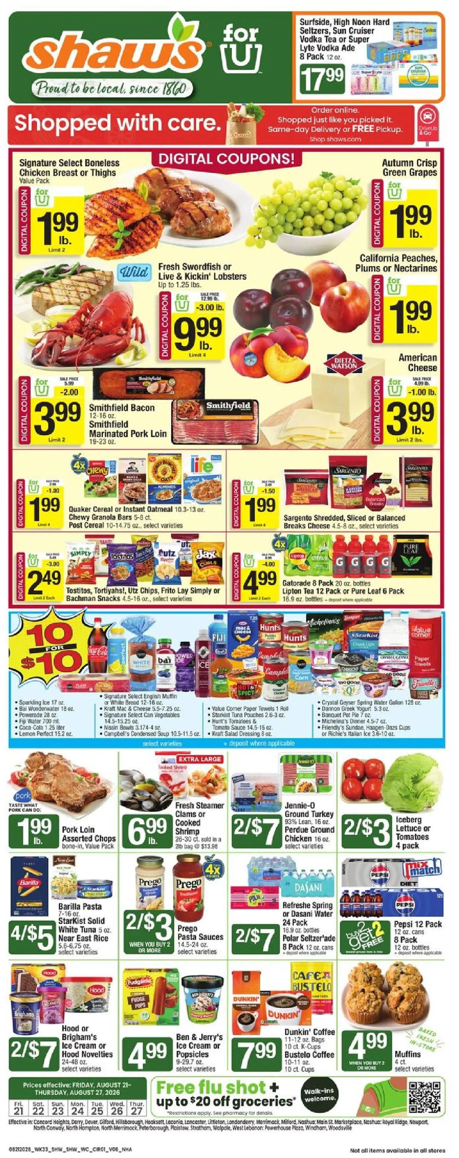 shaws - Shaw's Weekly Ad - NH - 08/21 - 08/27 2026