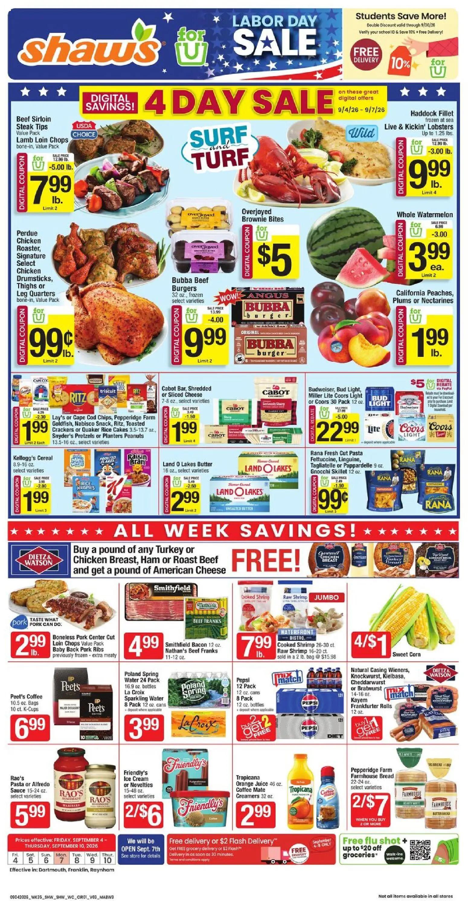 shaws - Shaw's Weekly Ad - MA - 09/04 - 09/10 2026