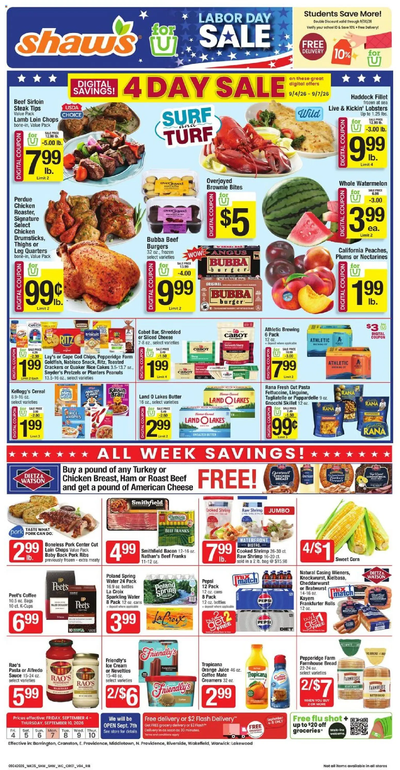 shaws - Shaw's Weekly Ad - RI - 09/04 - 09/10 2026 - page: 1