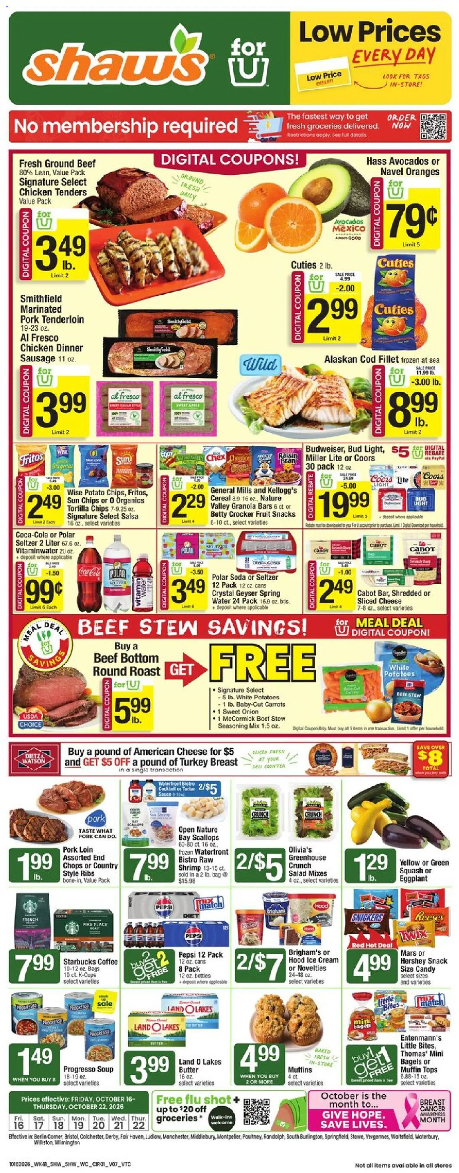 shaws - Shaw's Weekly Ad - 10/16 - 10/22 2026 - page: 1