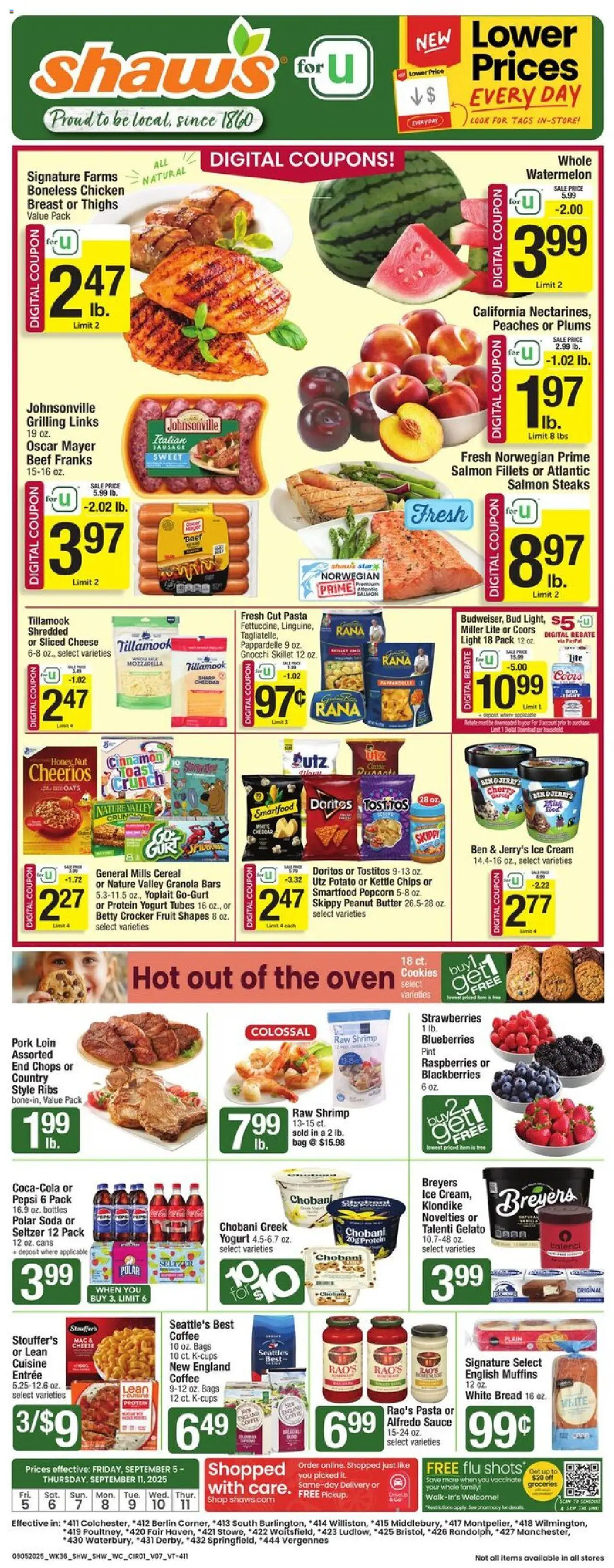 shaws - Shaw's Weekly Ad - VT - 09/05 - 09/11 2025