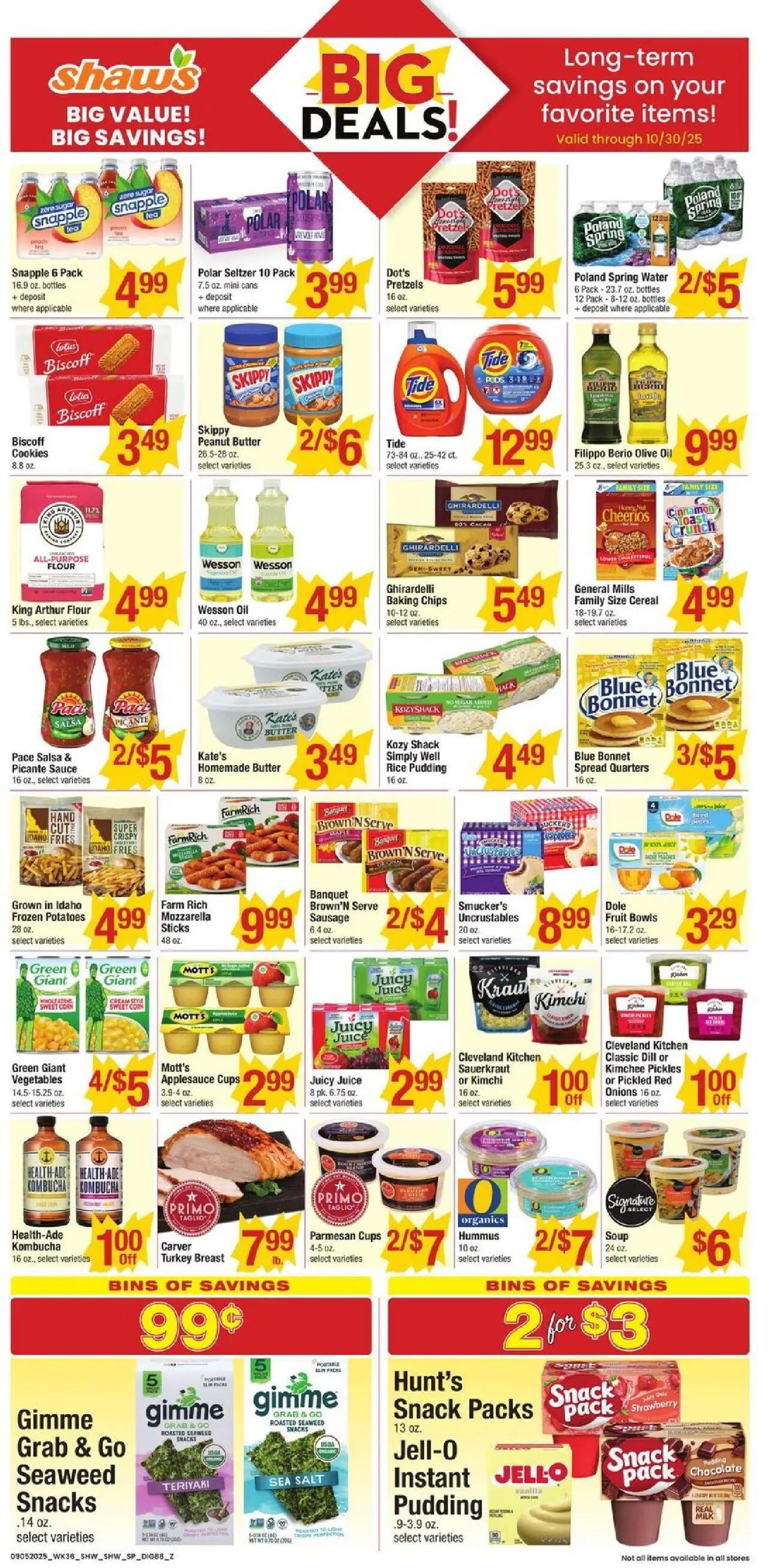 shaws - Shaw's Additional Savings - MA - 09/05 - 09/11 2025