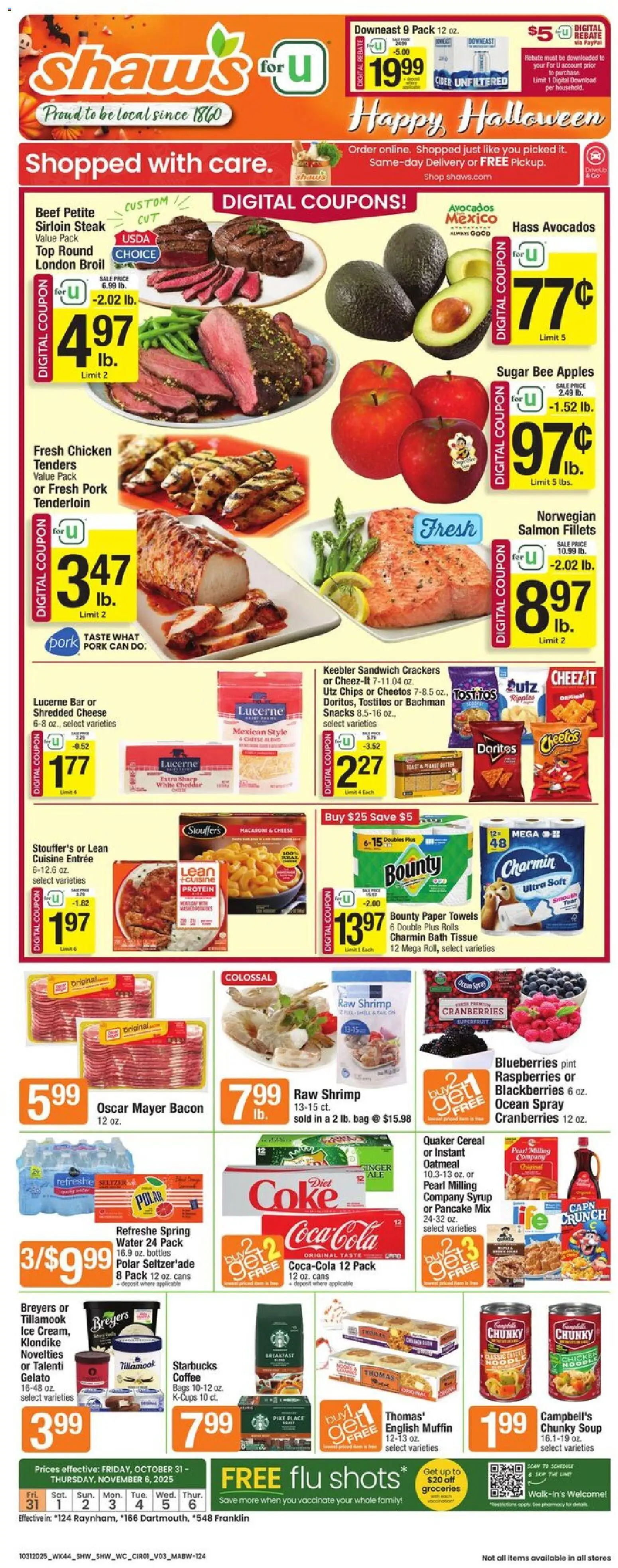 shaws - Shaw's Weekly Ad - MA - 10/31 - 11/06 2025