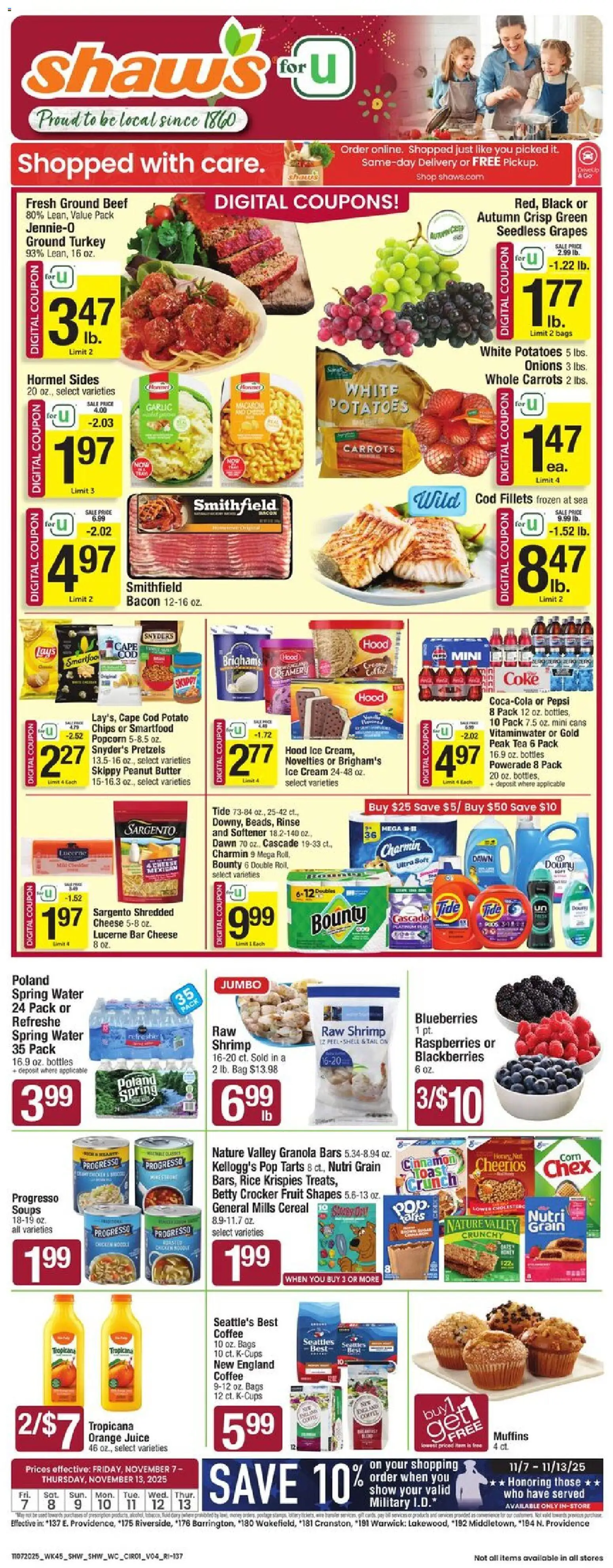shaws - Shaw's Weekly Ad - RI - 11/07 - 11/13 2025