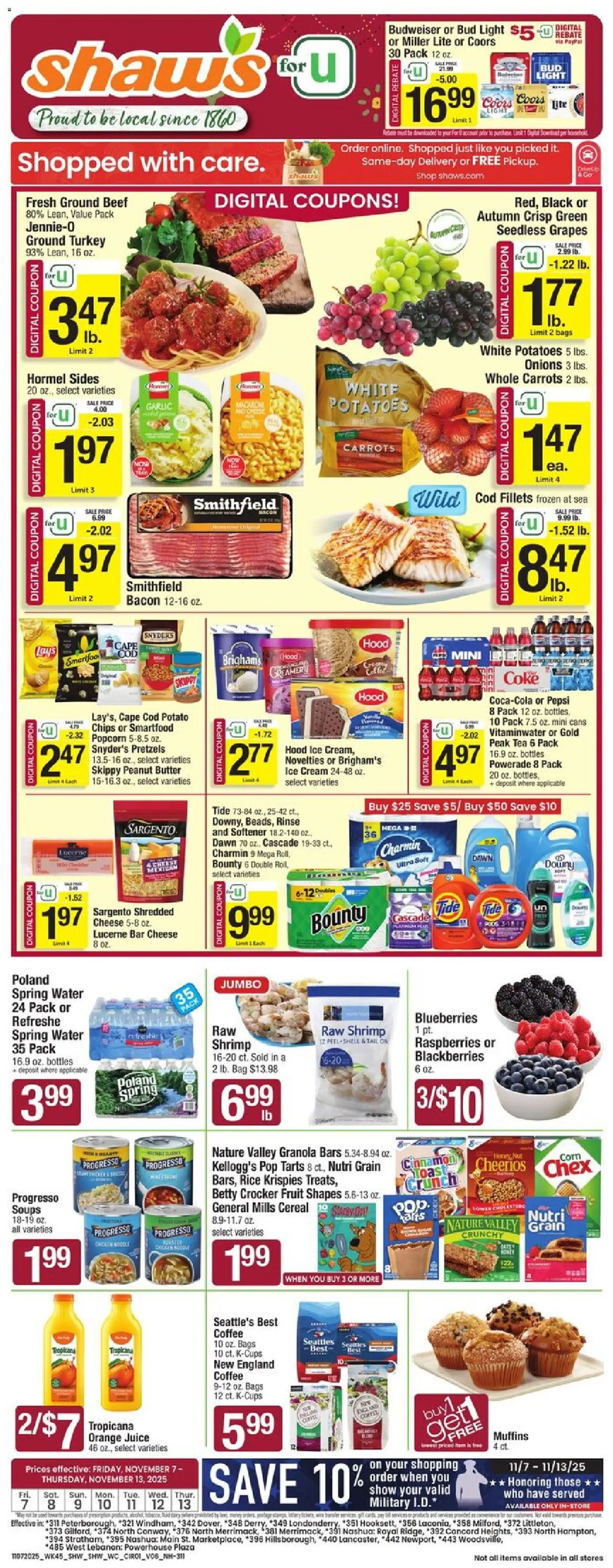 shaws - Shaw's Weekly Ad - NH - 11/07 - 11/13 2025