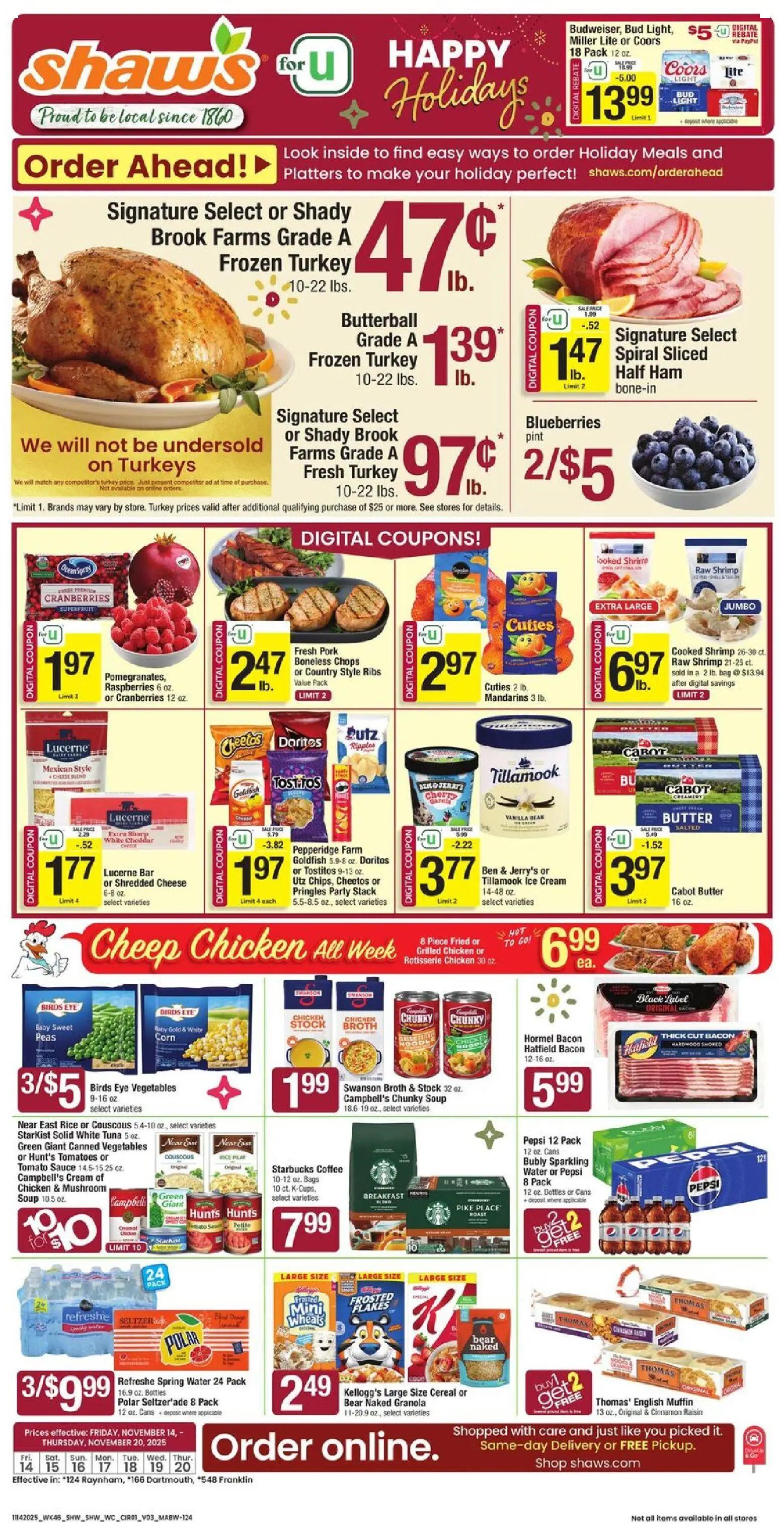 shaws - Shaw's Weekly Ad - MA - 11/14 - 11/20 2025