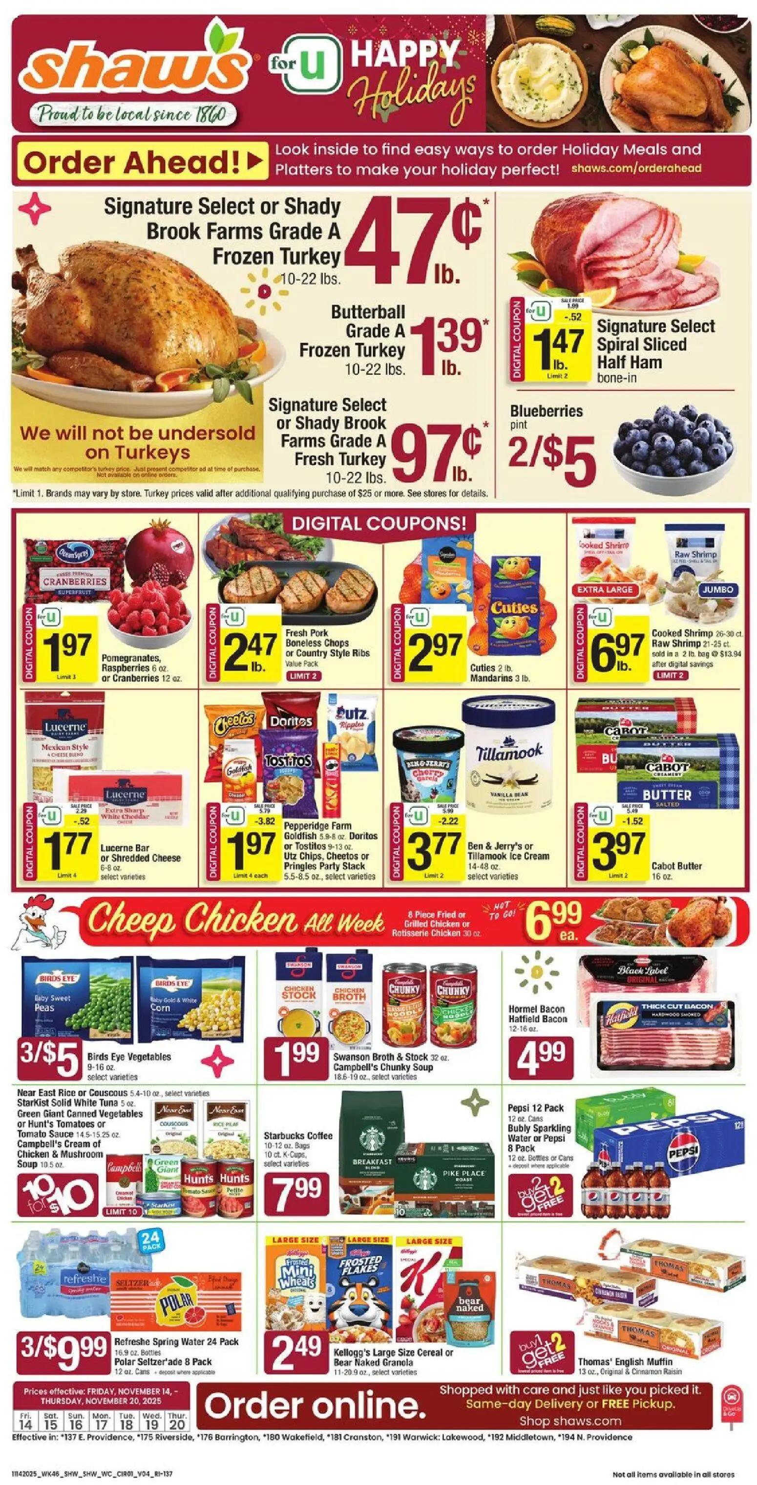 shaws - Shaw's Weekly Ad - RI - 11/14 - 11/20 2025