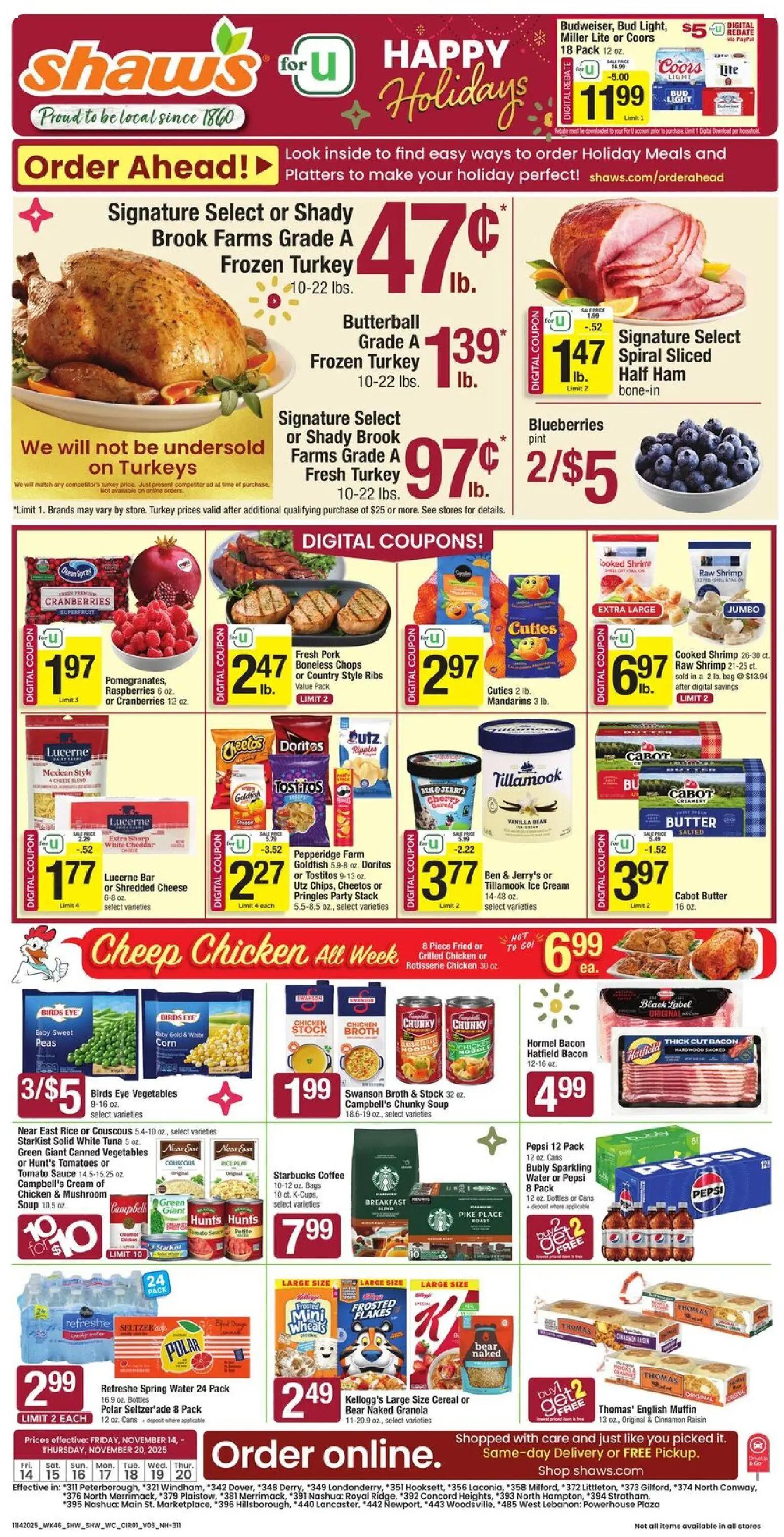 shaws - Shaw's Weekly Ad - NH - 11/14 - 11/20 2025