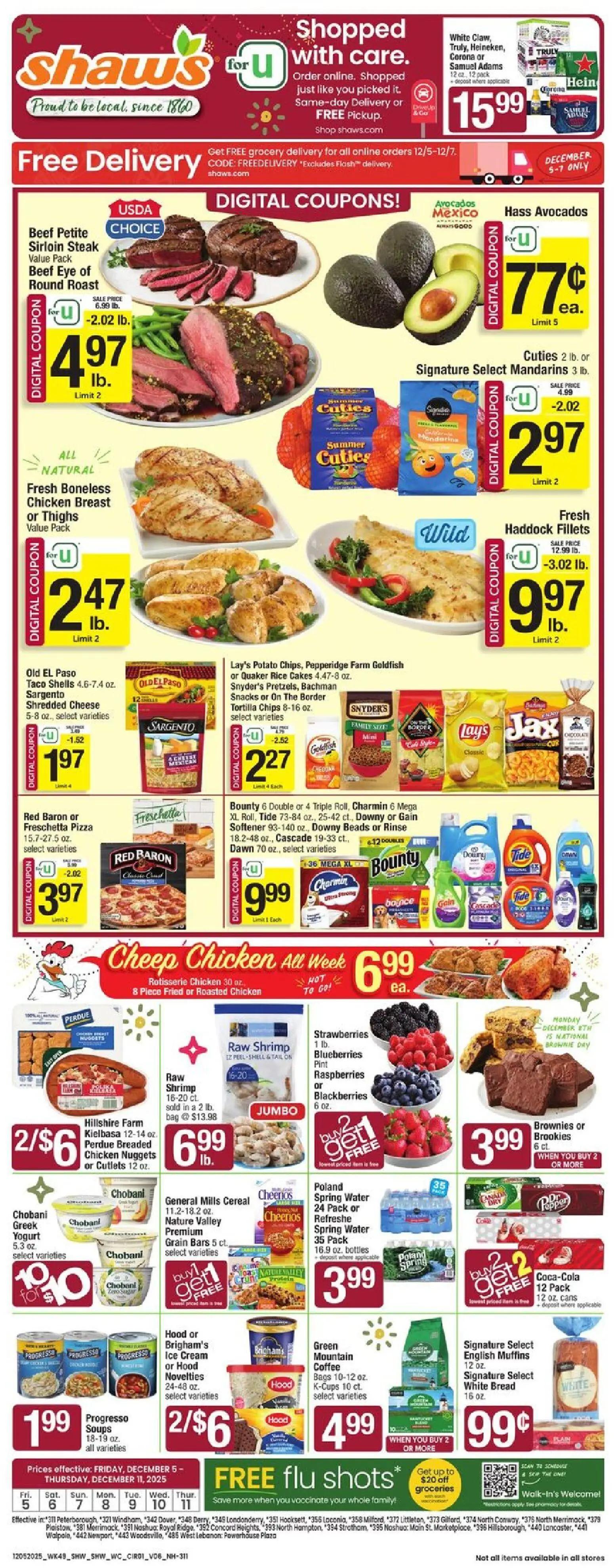 shaws - Shaw's Weekly Ad - NH - 12/05 - 12/11 2025