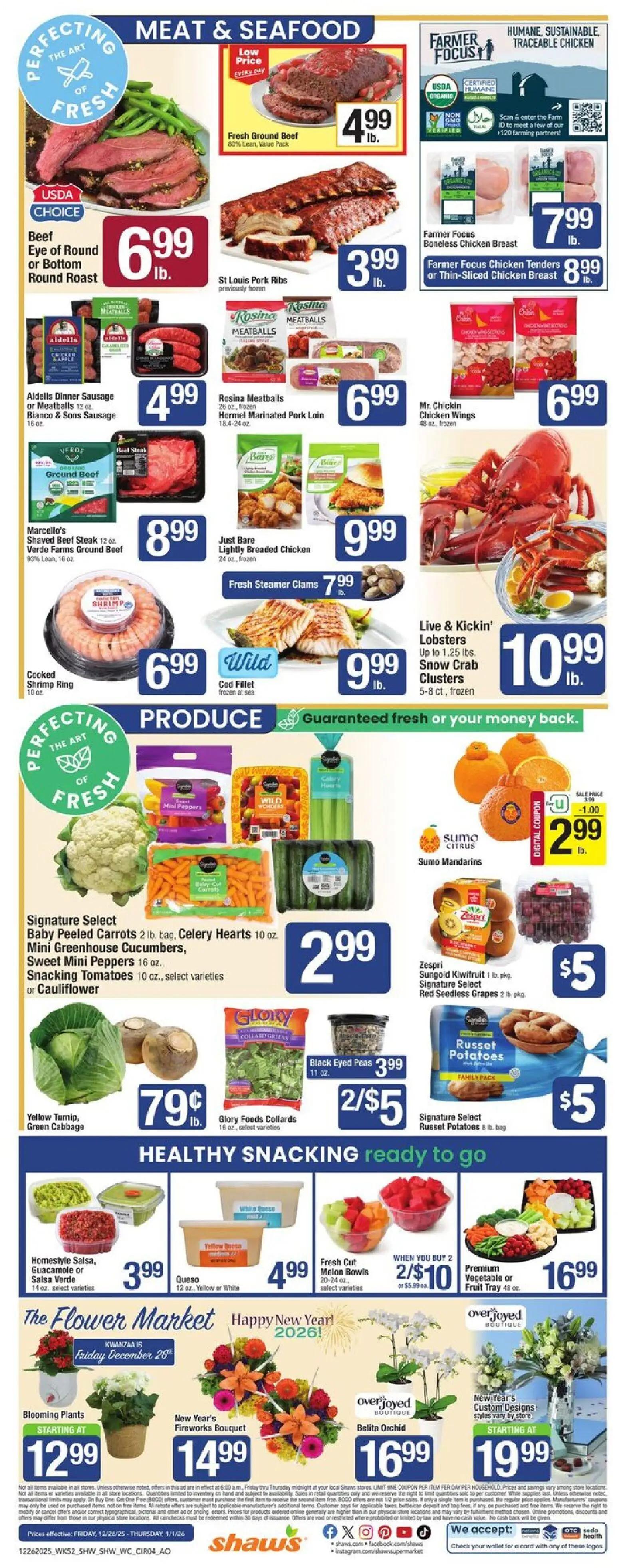 shaws - Shaw's Weekly Ad - RI - 12/26/2025 - 01/01/2026 2025 - page: 4