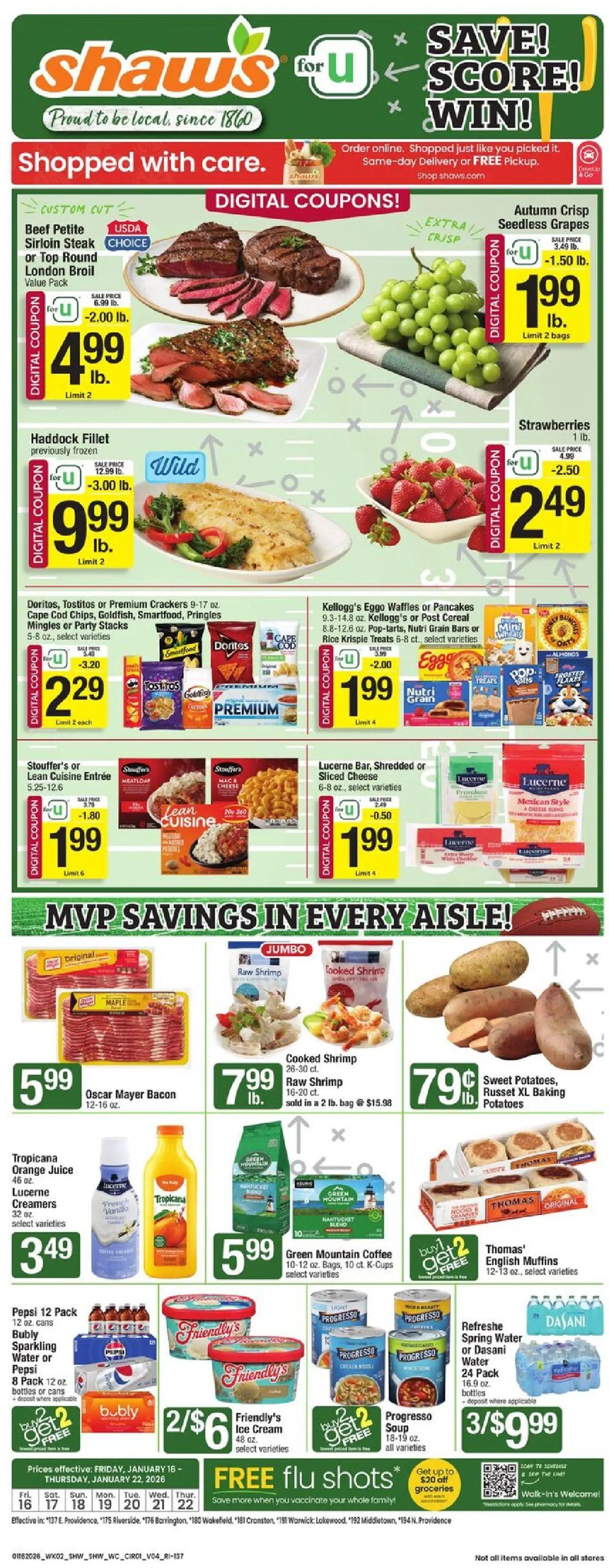 shaws - Shaw's Weekly Ad - RI - 01/16 - 01/22 2026