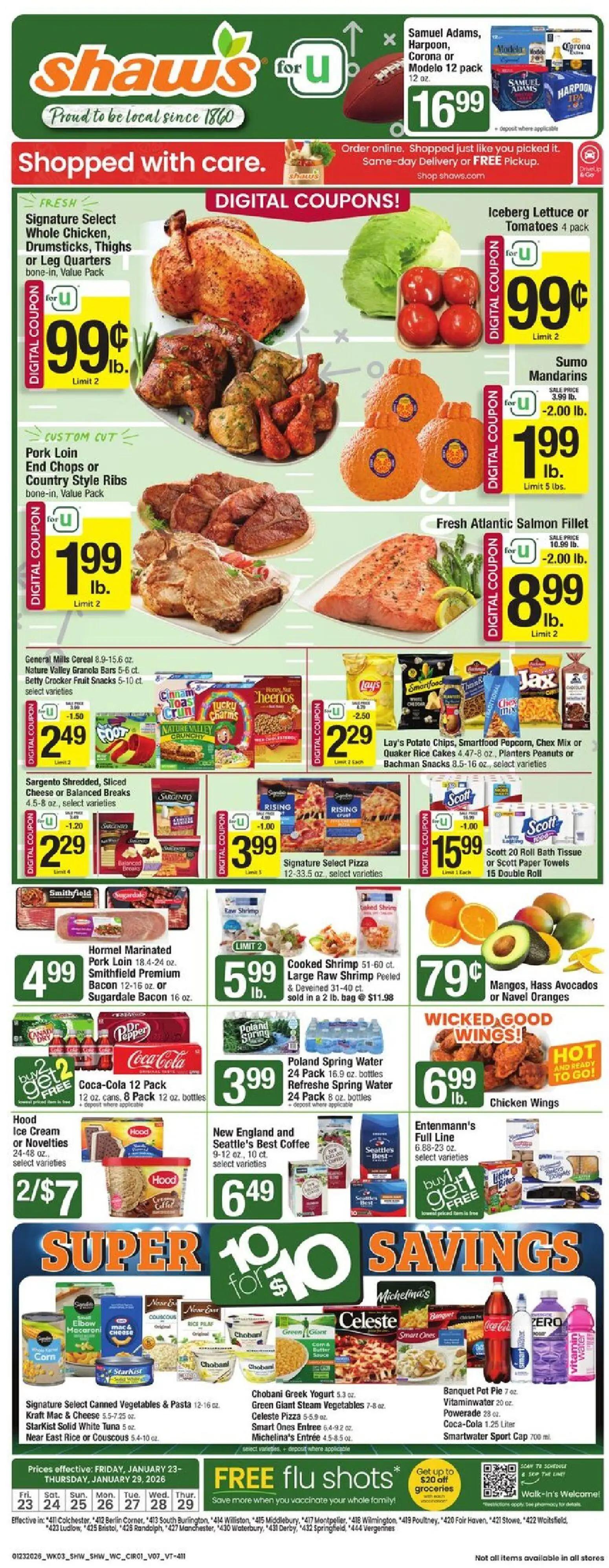 shaws - Shaw's Weekly Ad - VT - 01/23 - 01/29 2026 - page: 1