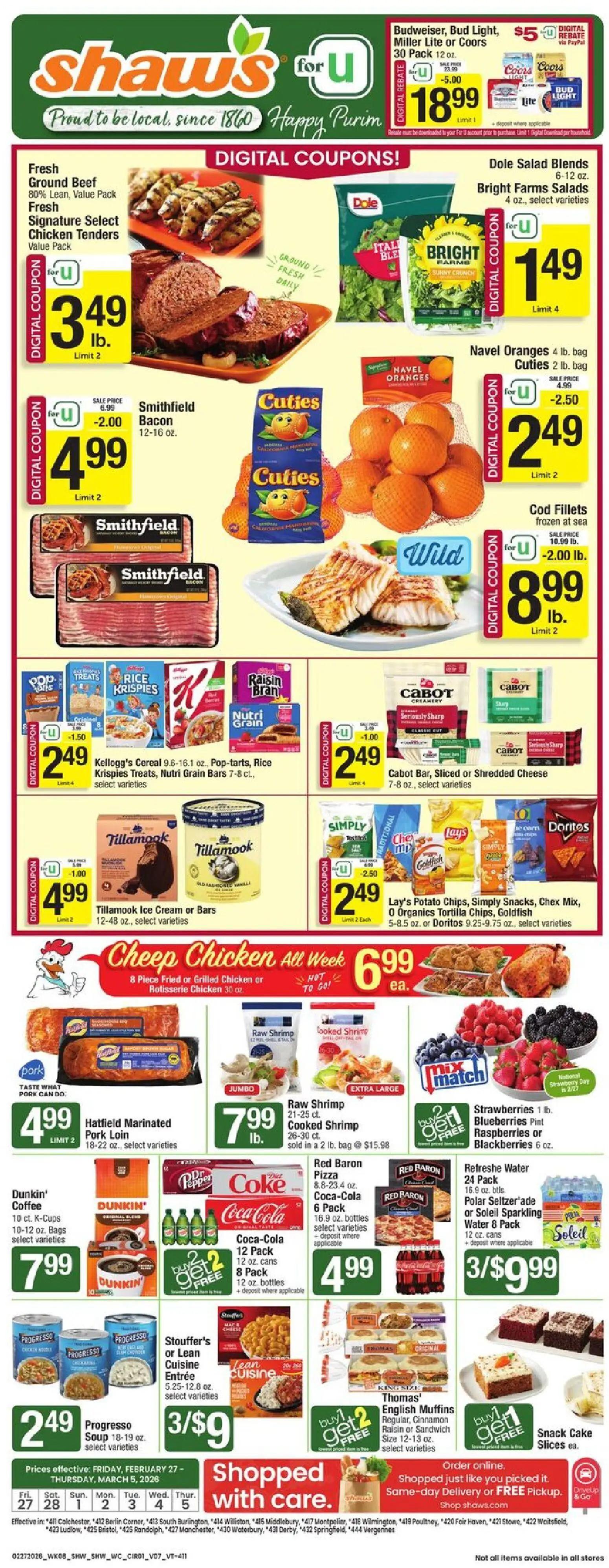 shaws - Shaw's Weekly Ad - VT - 02/27 - 03/05 2026
