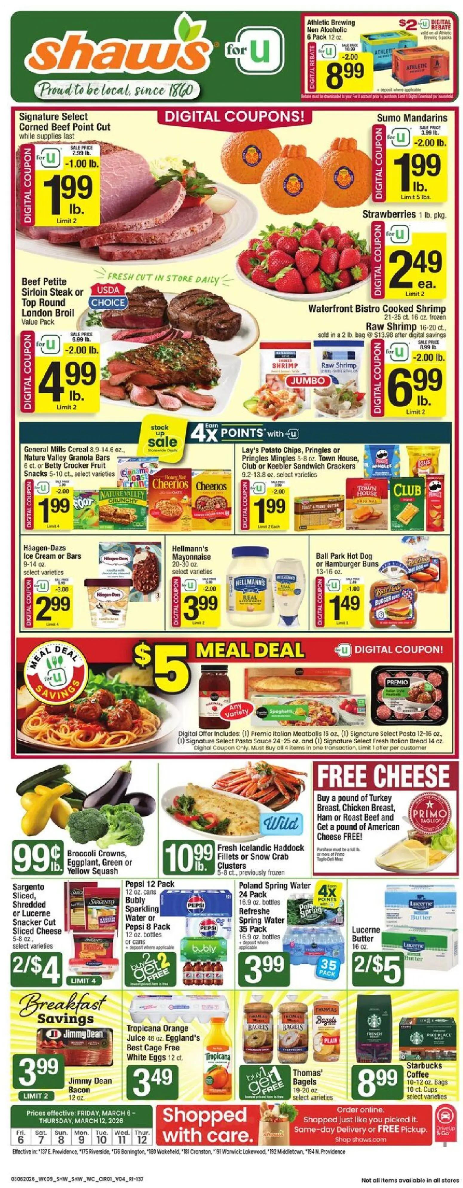 shaws - Shaw's Weekly Ad - RI - 03/06 - 03/12 2026