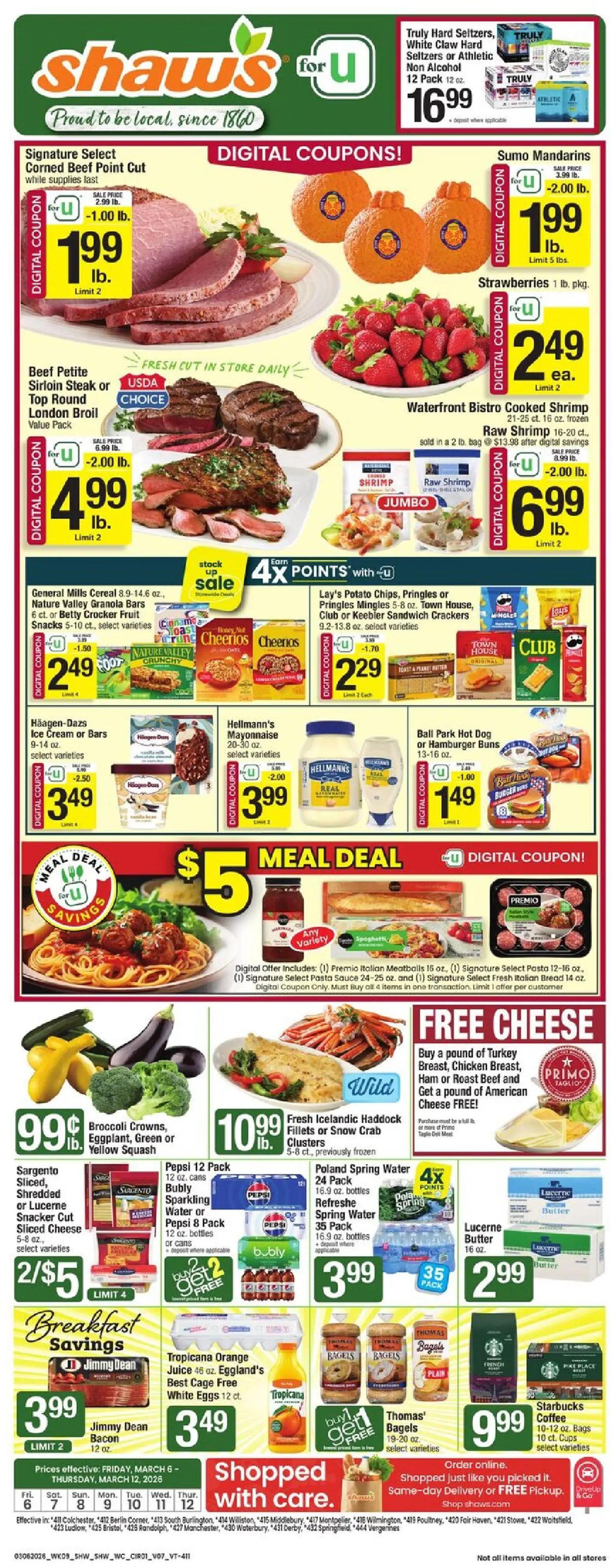 shaws - Shaw's Weekly Ad - VT - 03/06 - 03/12 2026