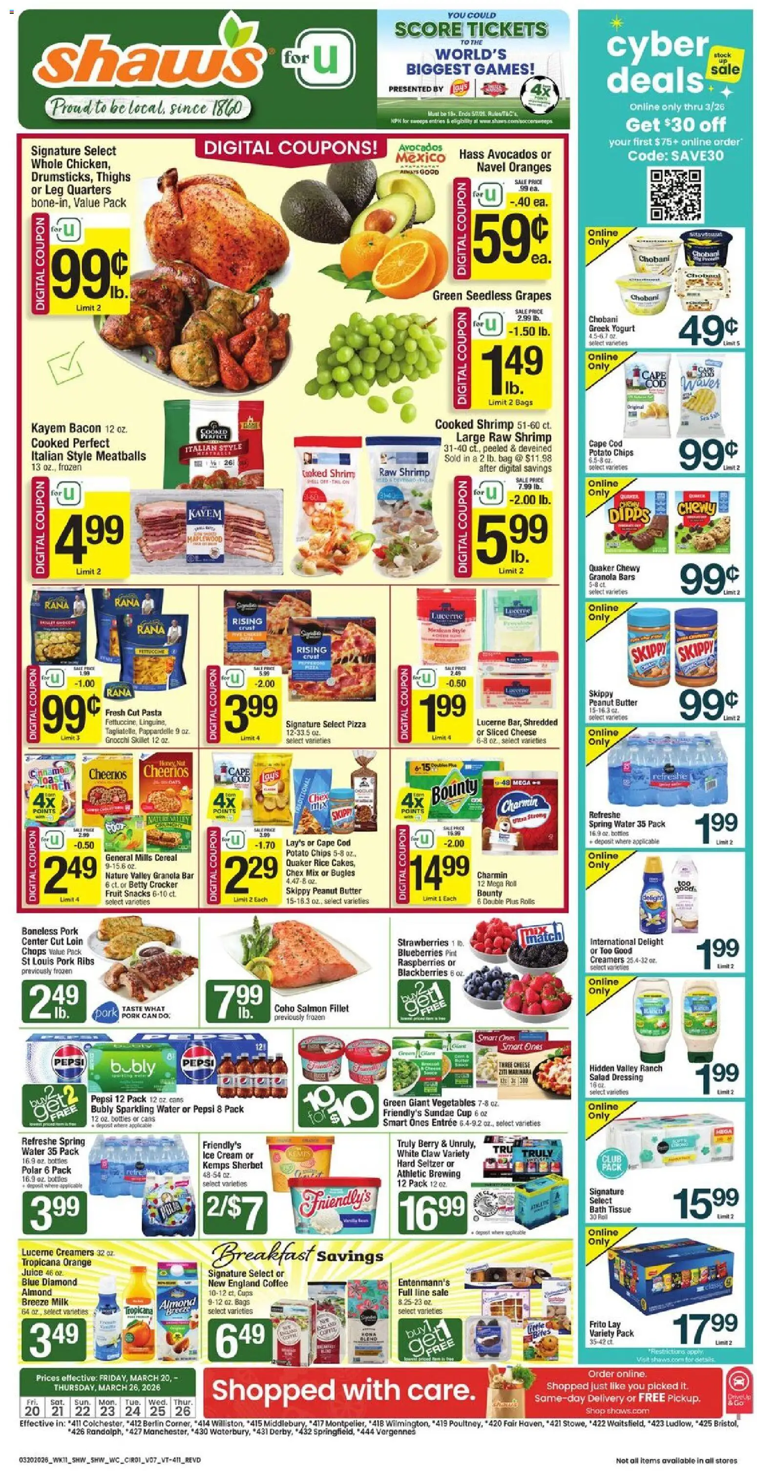 shaws - Shaw's Weekly Ad - VT - 03/20 - 03/26 2026