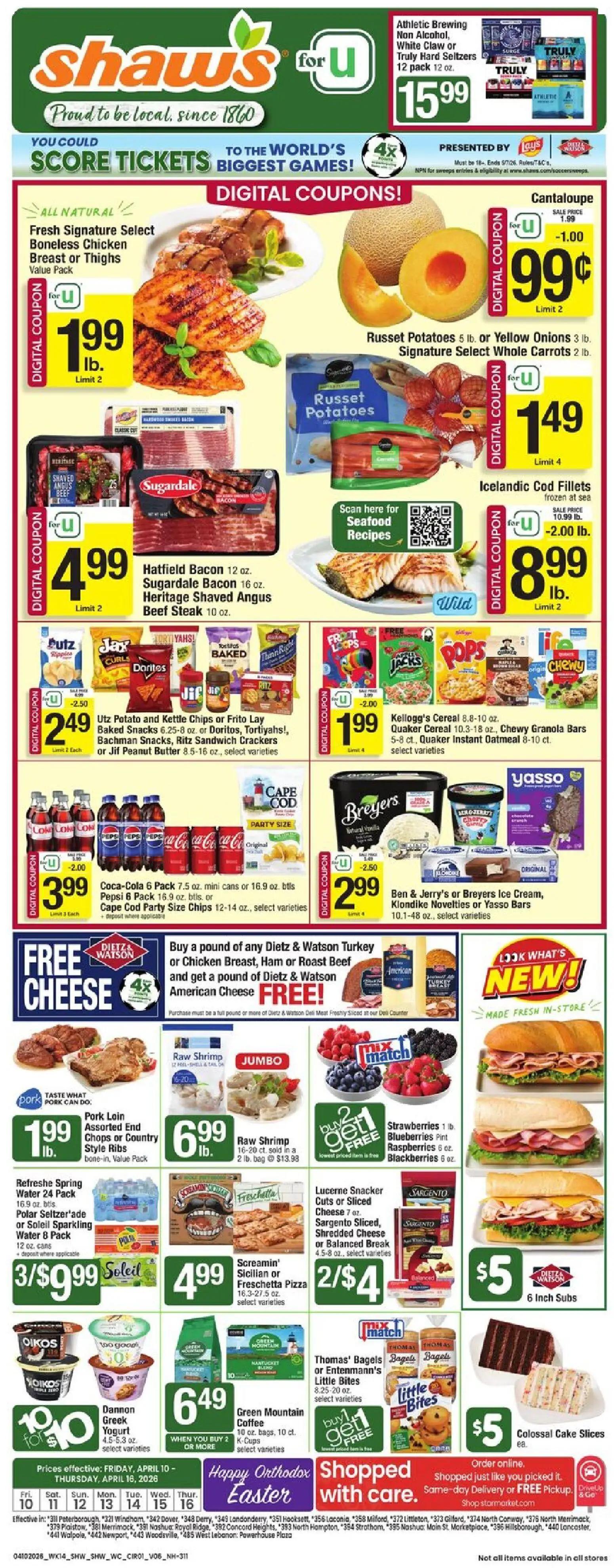 shaws - Shaw's Weekly Ad - NH - 04/10 - 04/16 2026