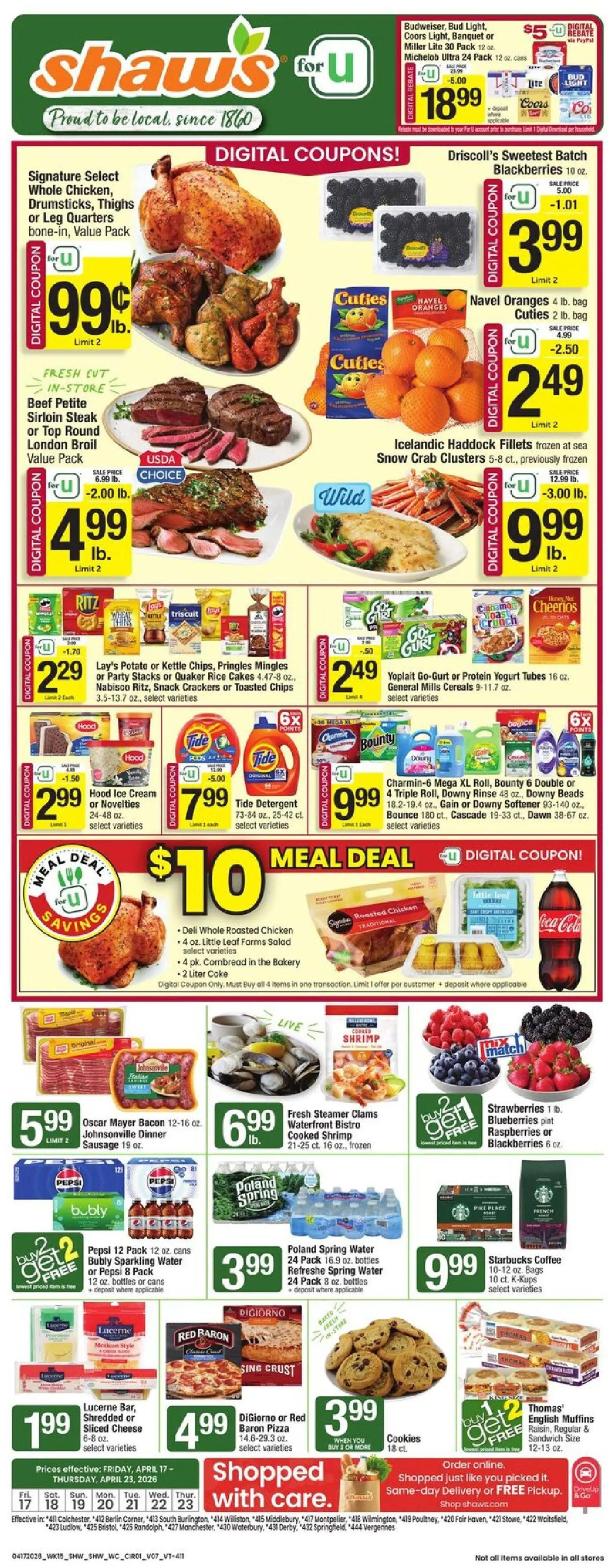 shaws - Shaw's Weekly Ad - VT - 04/17 - 04/23 2026 - page: 1