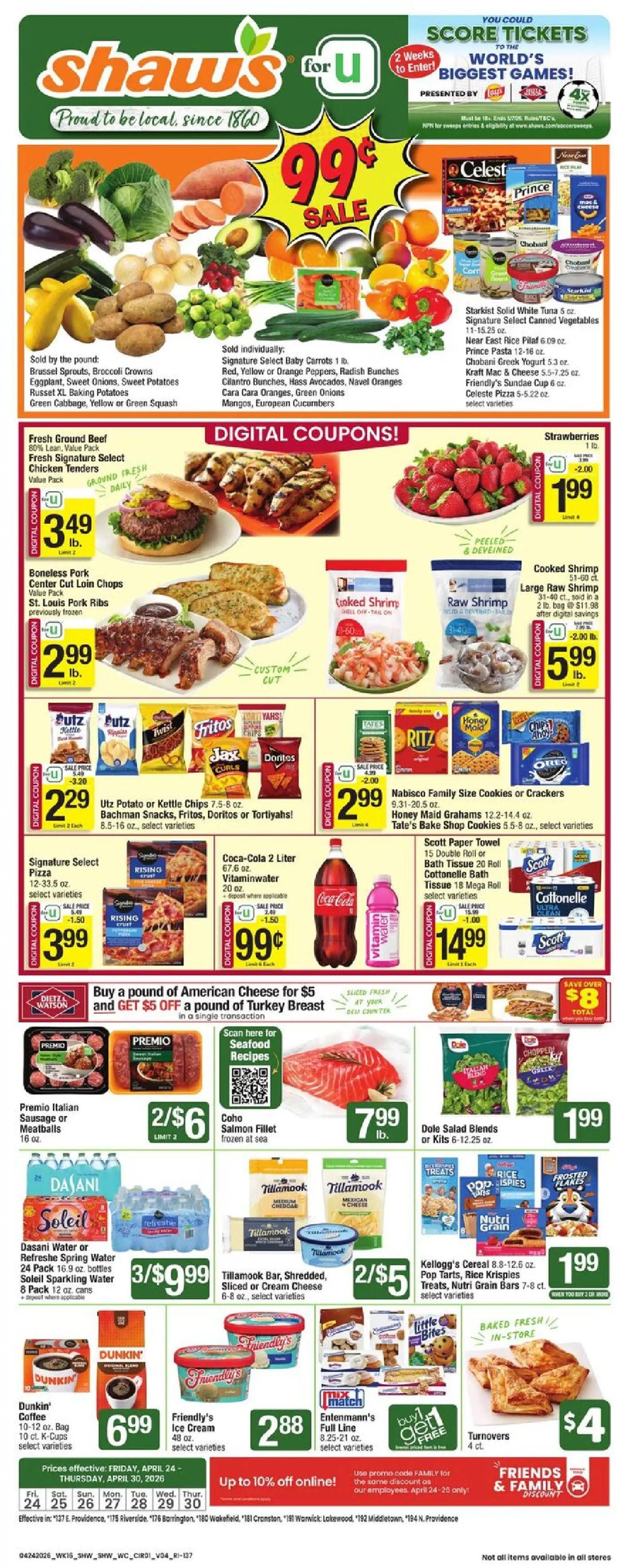 shaws - Shaw's Weekly Ad - RI - 04/24 - 04/30 2026