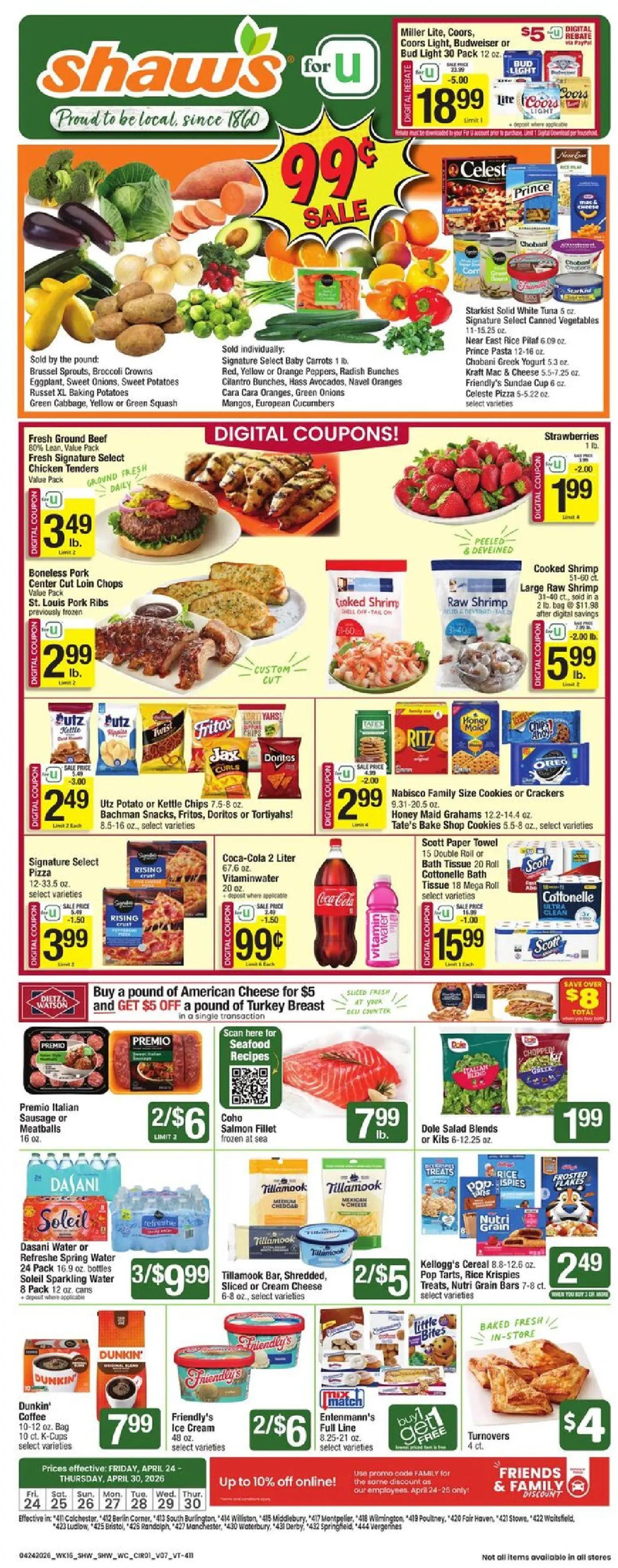 shaws - Shaw's Weekly Ad - VT - 04/24 - 04/30 2026