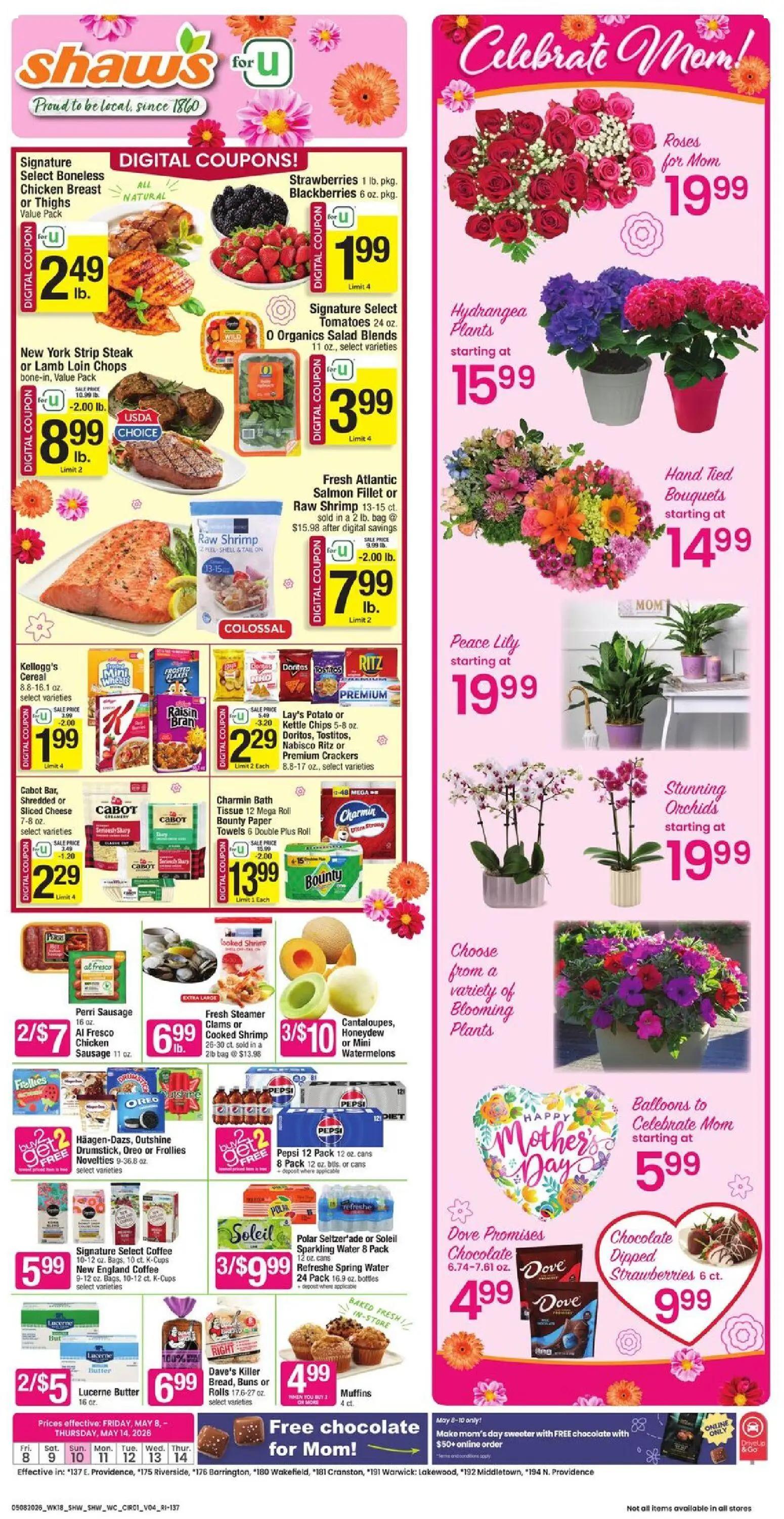 shaws - Shaw's Weekly Ad - RI - 05/08 - 05/14 2026