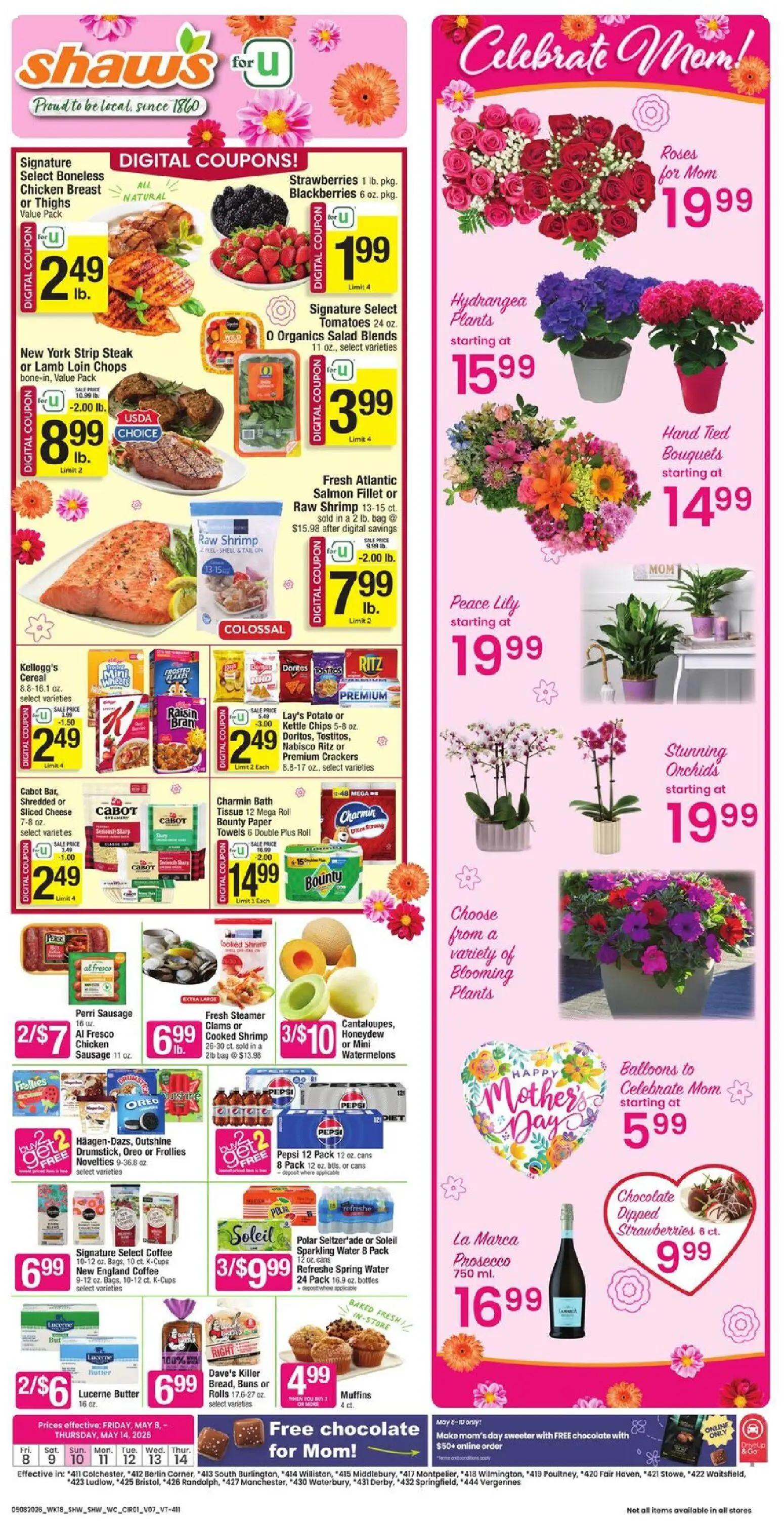 shaws - Shaw's Weekly Ad - VT - 05/08 - 05/14 2026