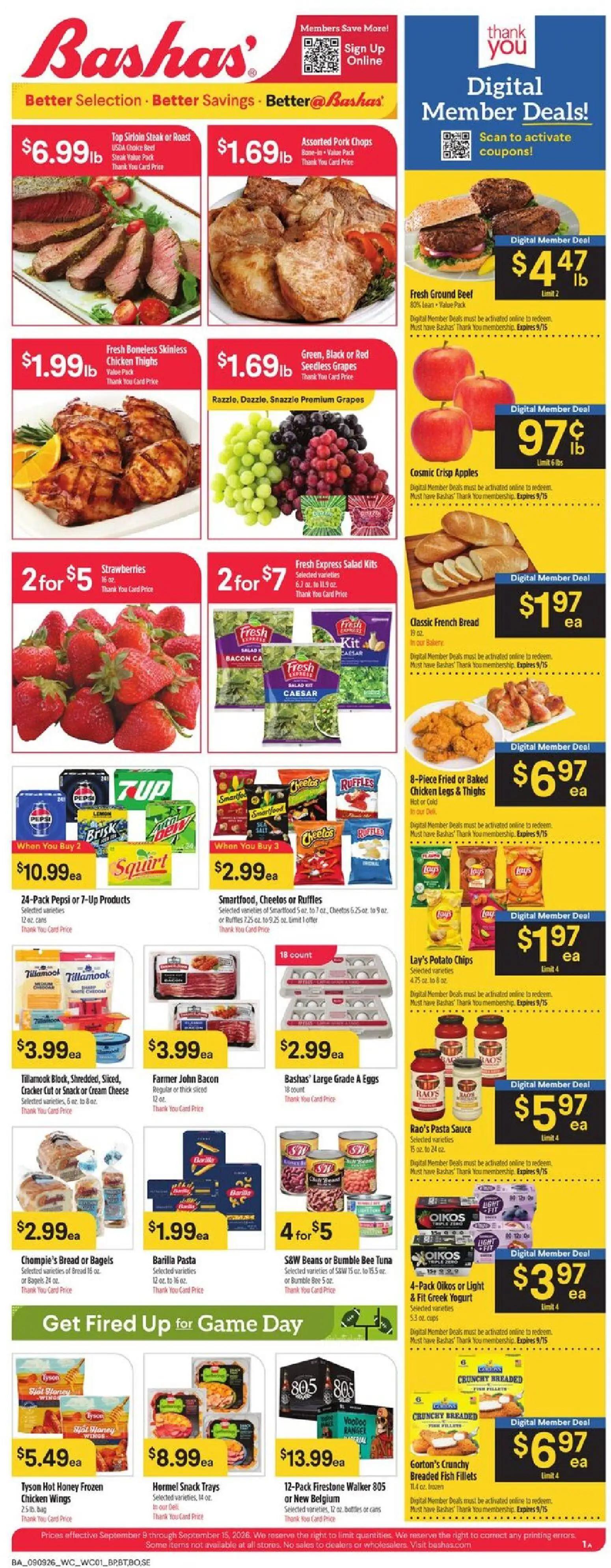 bashas - Basha's Weekly Ad - 09/09 - 09/15 2026 - page: 1