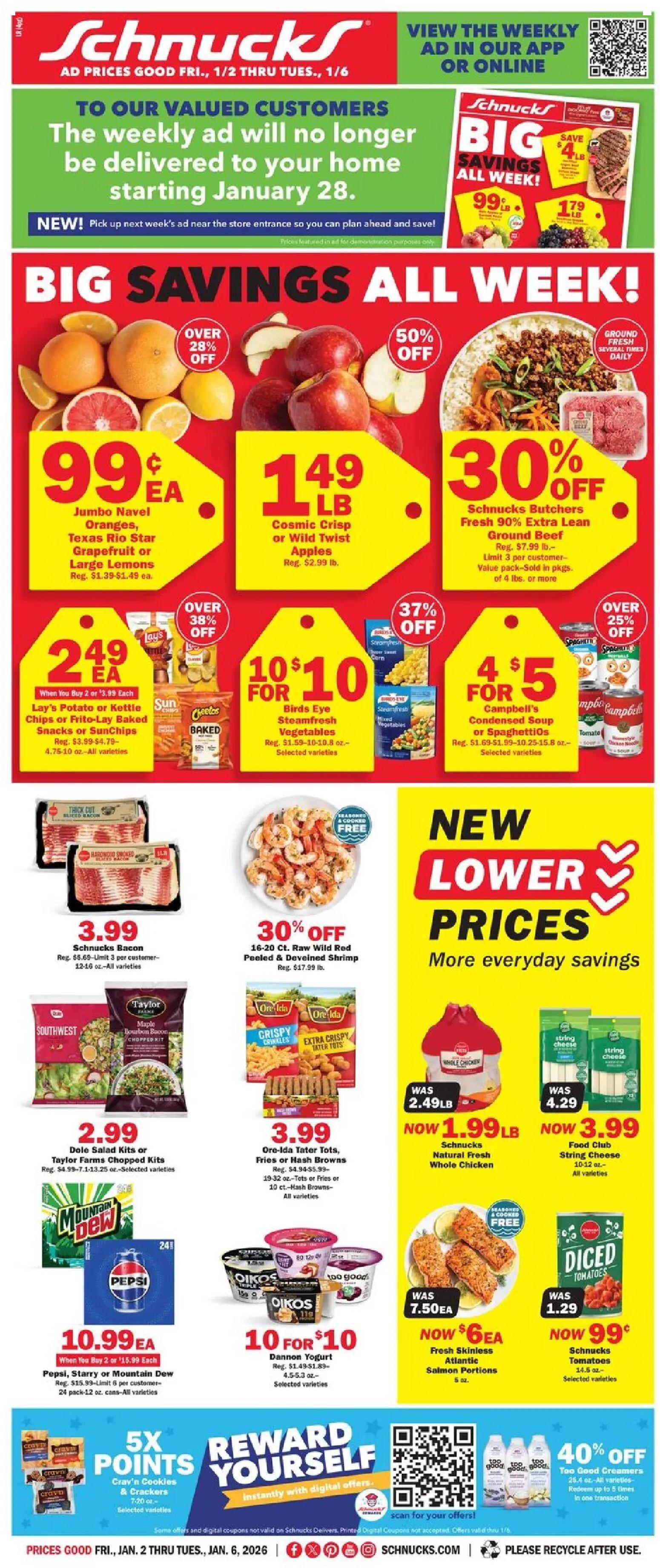 schnucks - Schnucks Weekly Print Ad - IL - 01/02 - 01/06 2026 - page: 1