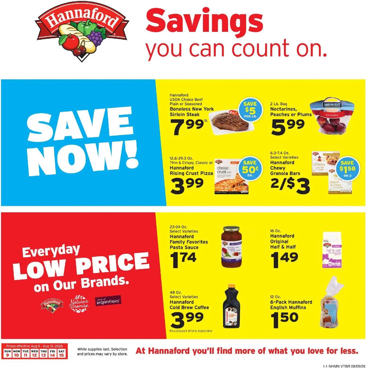 hannaford - Hannaford Weekly Ad - 08/09 - 08/15 2026 - page: 1