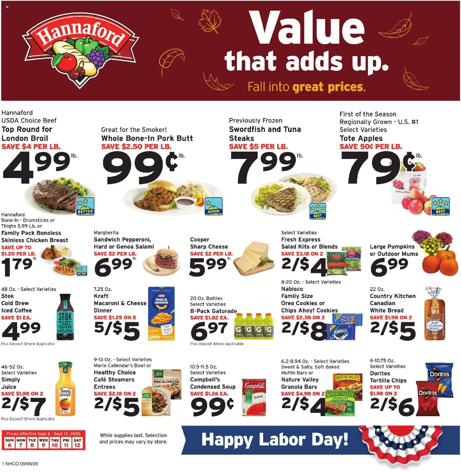 hannaford - Hannaford Weekly Ad - 09/06 - 09/12 2026 - page: 1