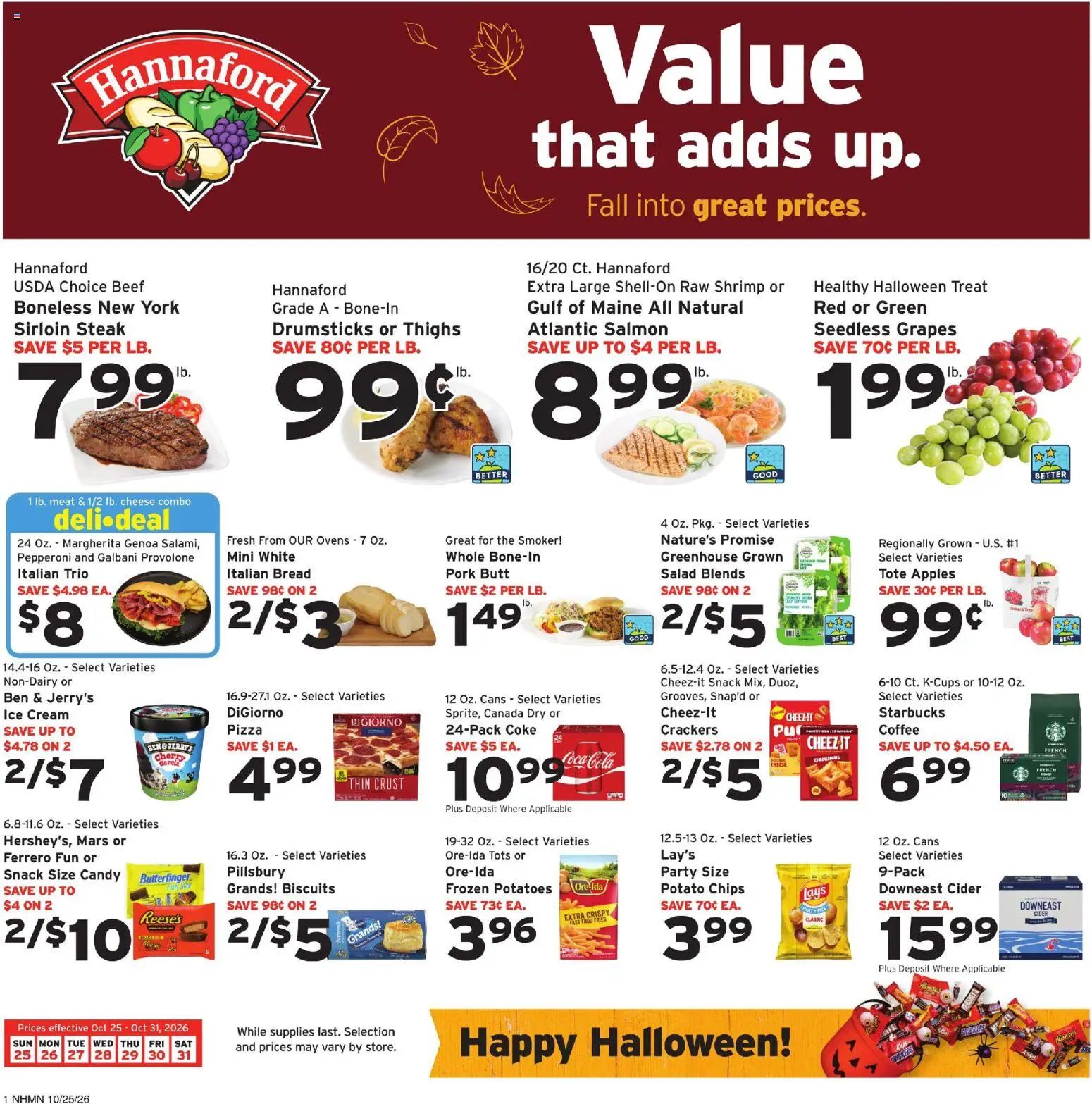 hannaford - Hannaford Weekly Ad - 10/25 - 10/31 2026 - page: 1
