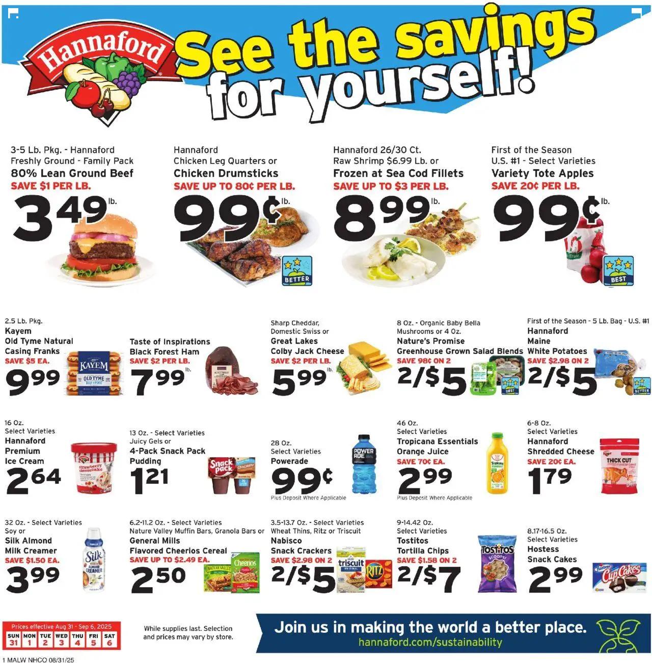 hannaford - Hannaford Weekly Ad - 08/31 - 09/06 2025 - page: 1