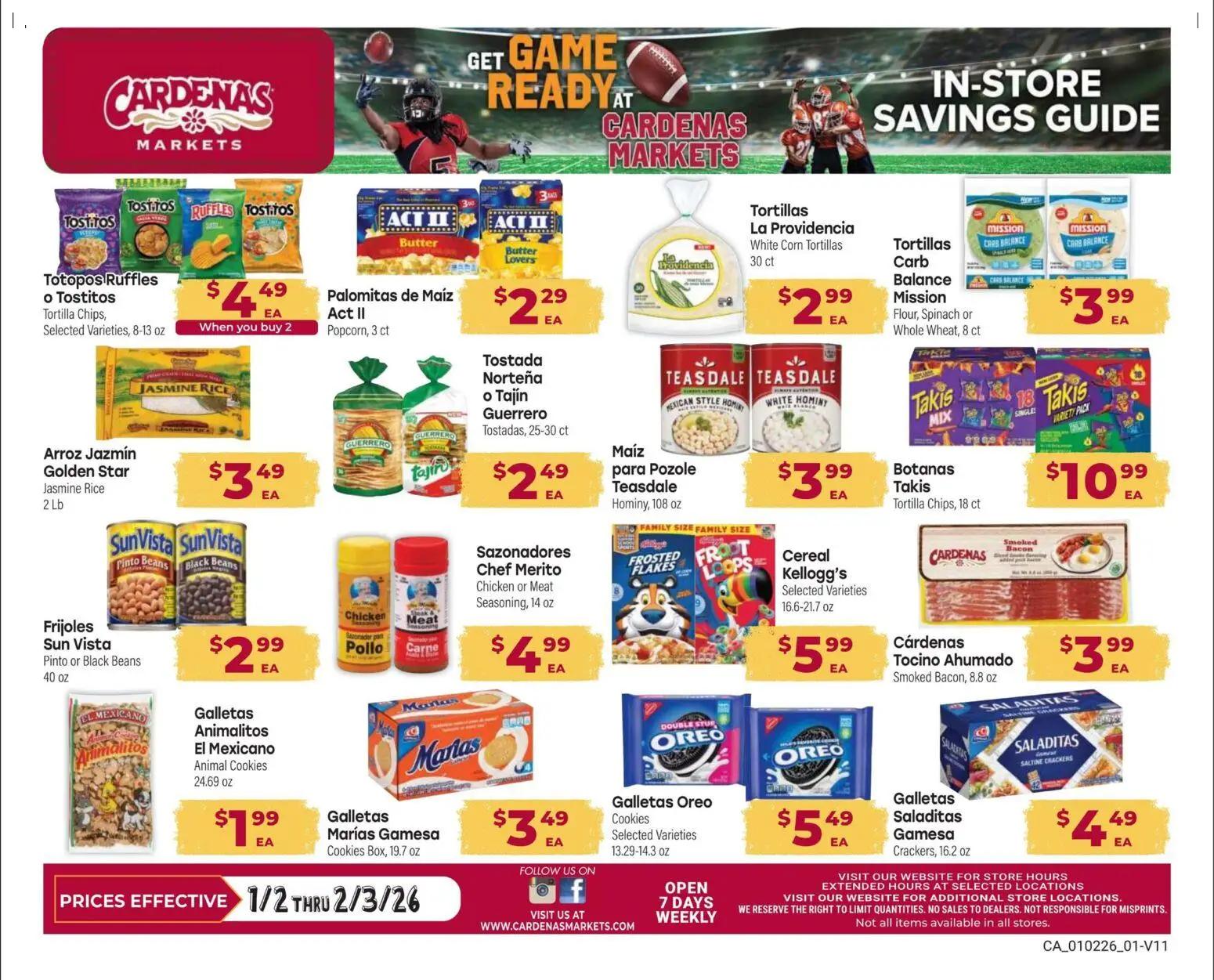 cardenas - Cardenas In-Store Flyer - 01/02 - 02/03 2026